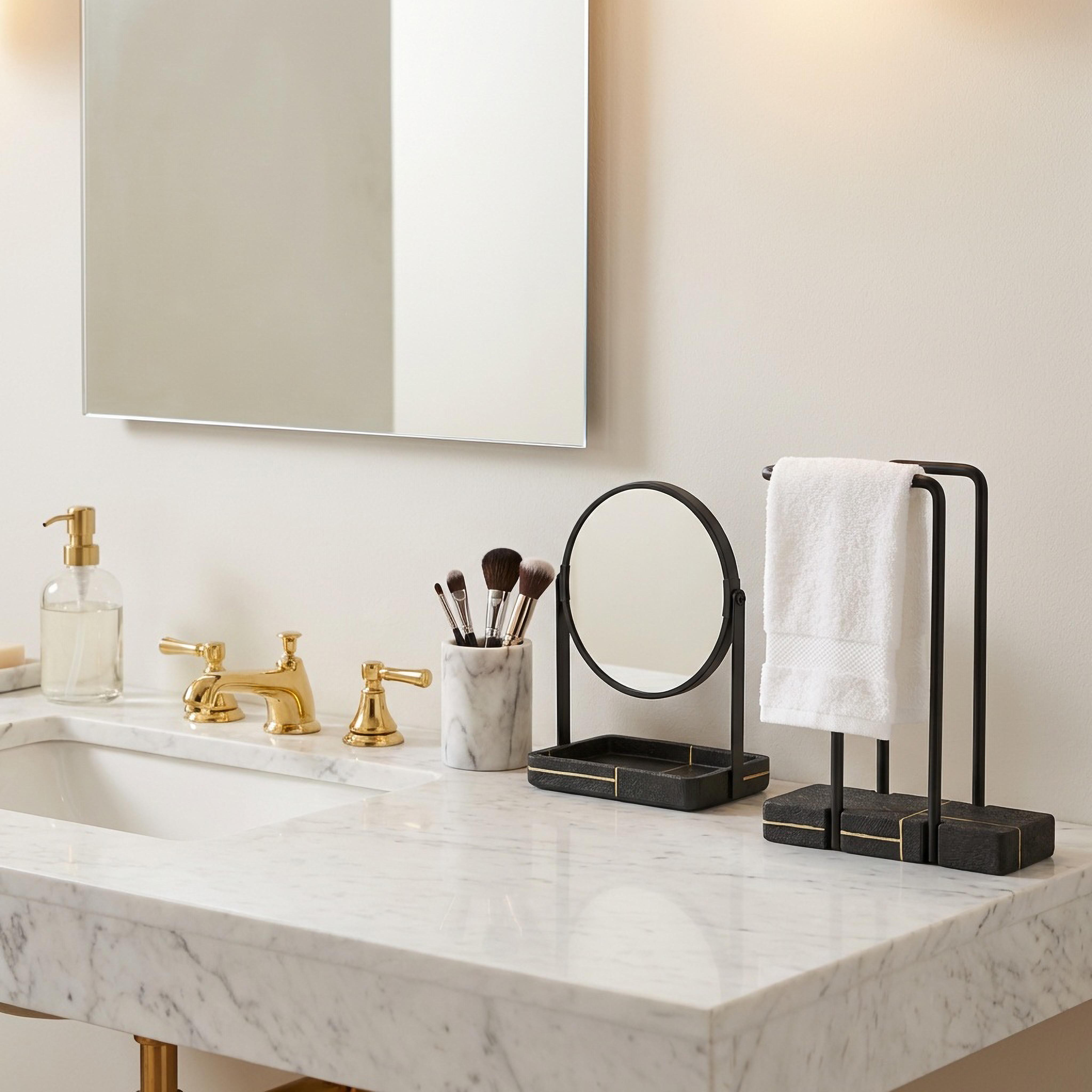 Luxe Resin Towel Holder - 18x7.6x24.5 cm-hbxdecorandfurnishings-bathroomaccessories-bathroomsets-image-5
