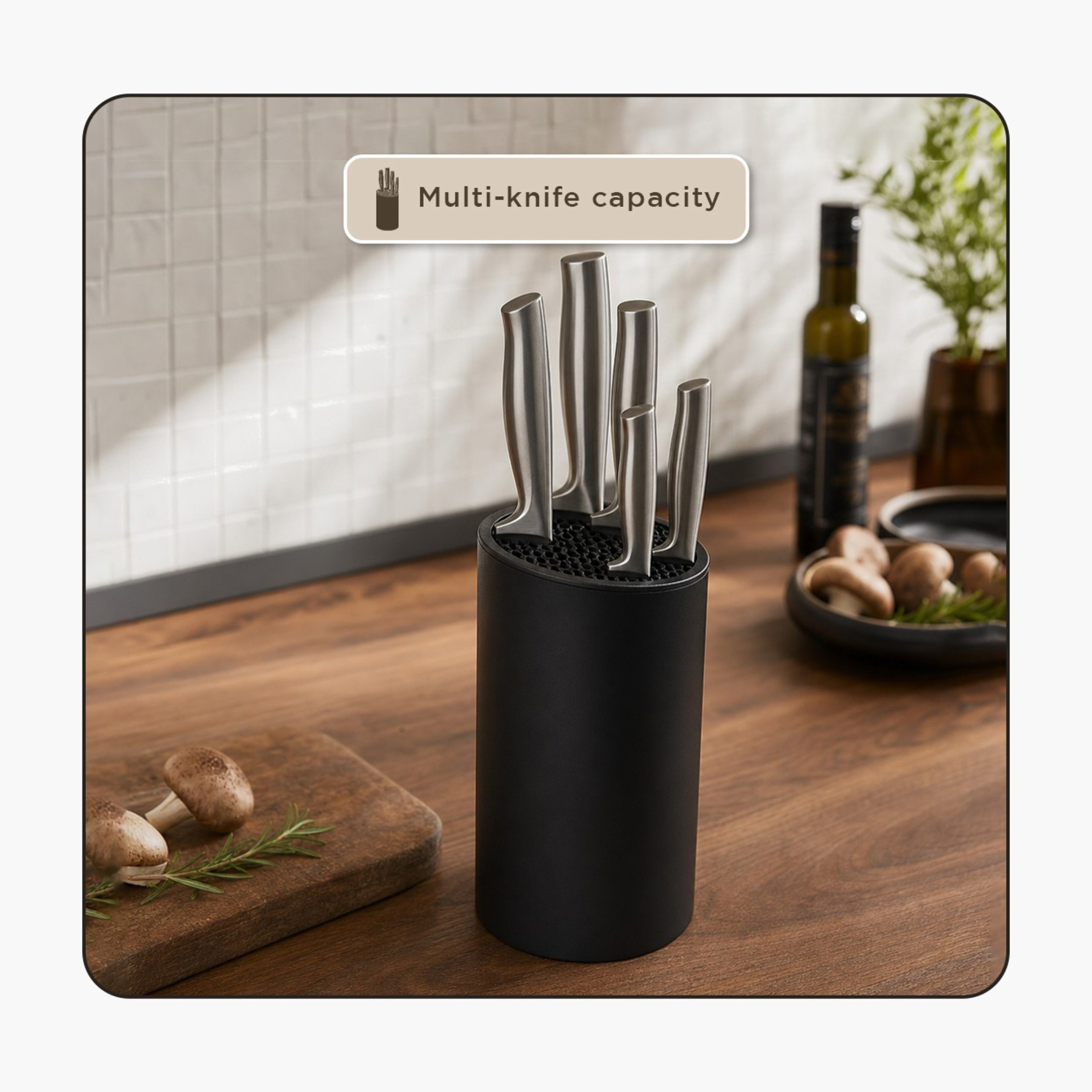 Vega Knife Block Holder - 13.2x22.5 cm-hbxkitchen-kitchenware-kitchenaccessories-image-6
