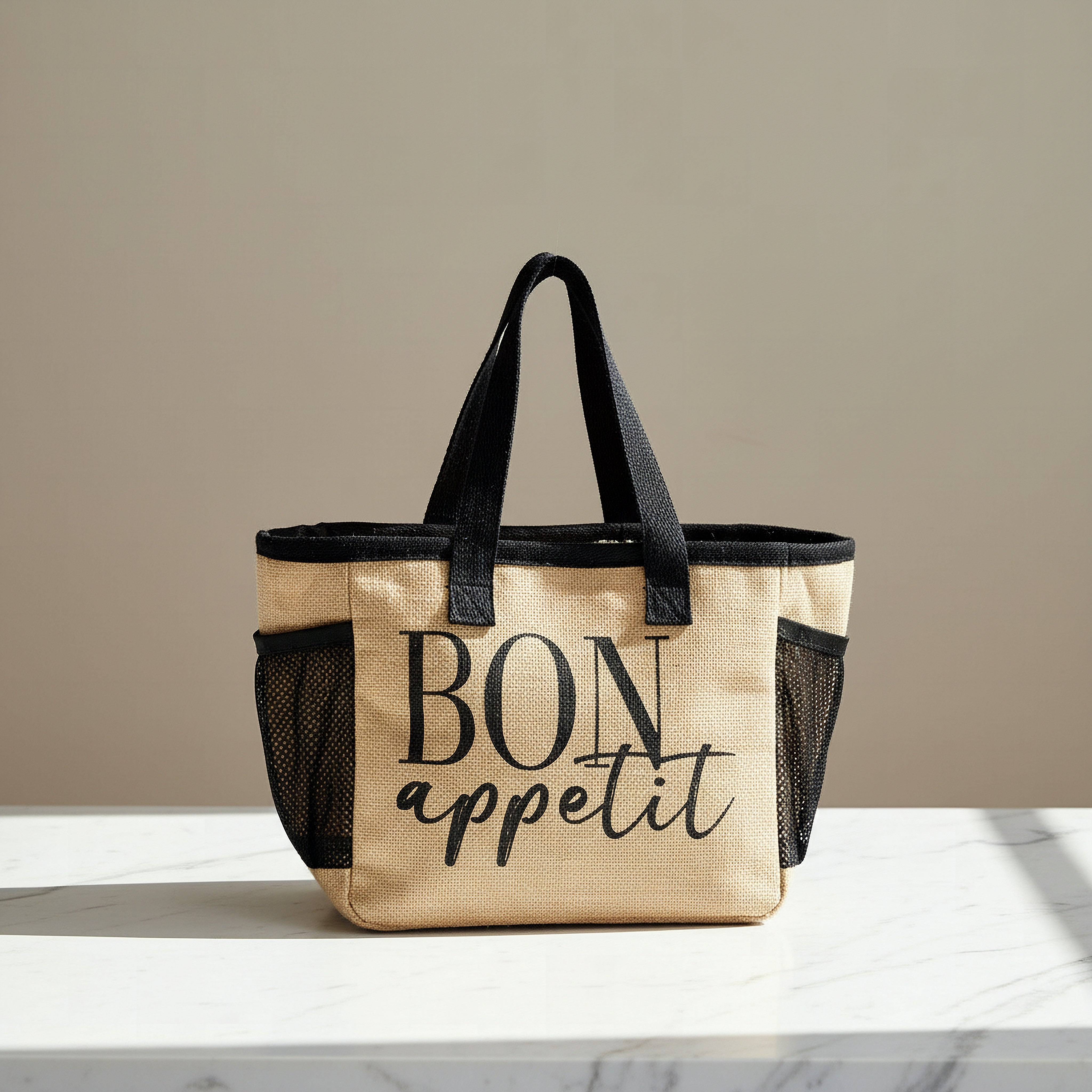 Jute Insulated Lunch Bag - 25x14x22 cm-hbxhomeware-hbxkitchen-image-1