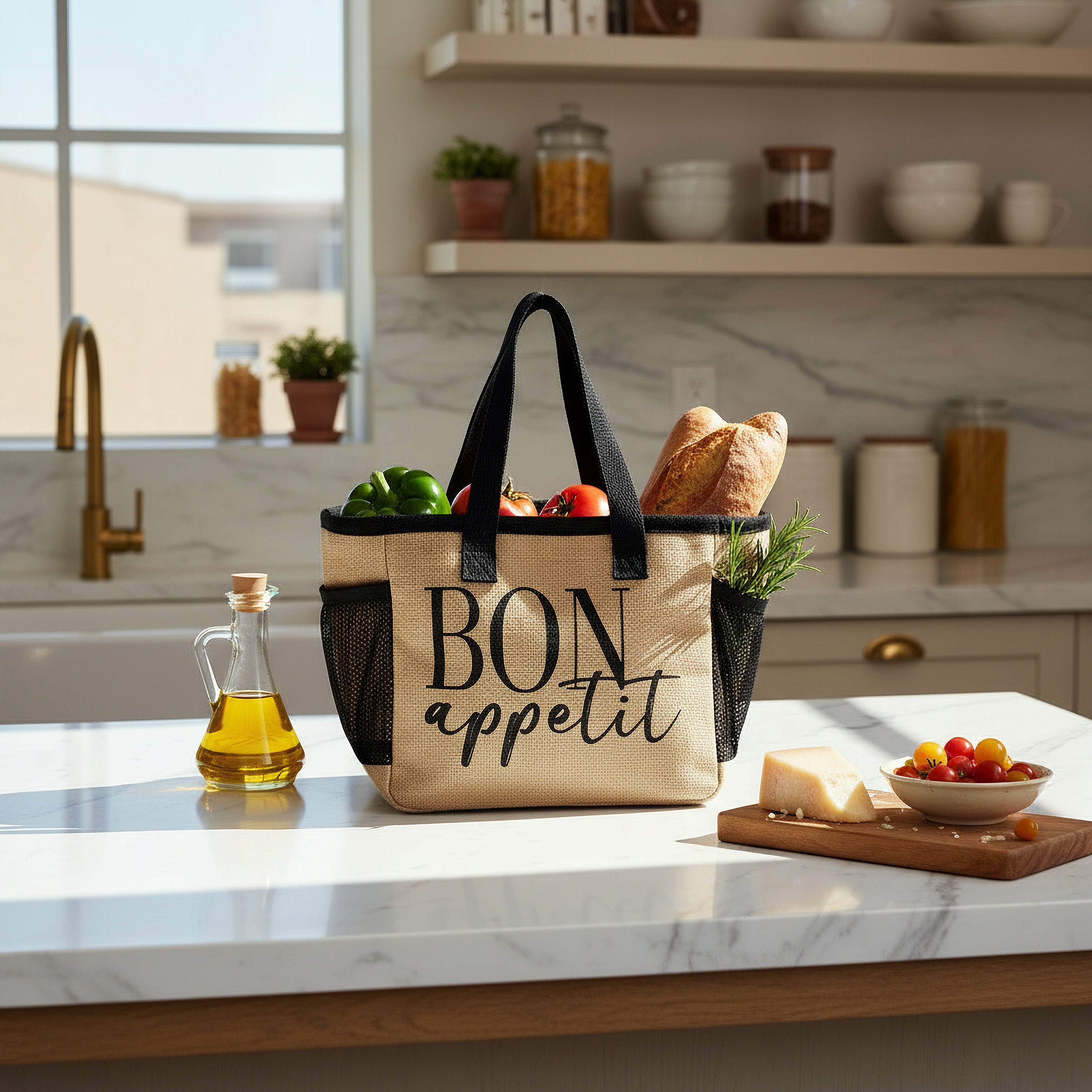 Jute Insulated Lunch Bag - 25x14x22 cm-hbxhomeware-hbxkitchen-image-4