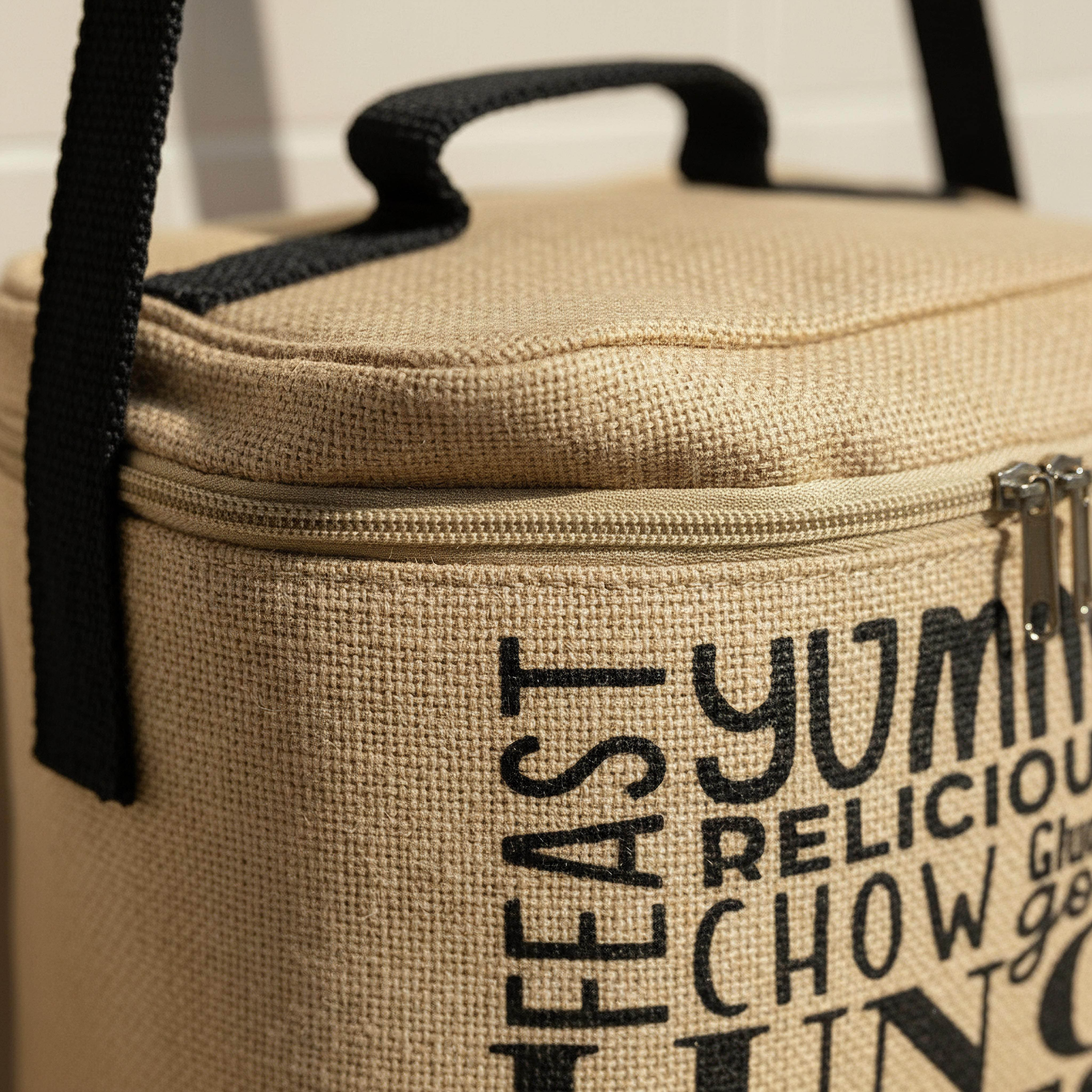 Jute Insulated Lunch Bag - 22x15 cm-hbxhomeware-hbxkitchen-image-2