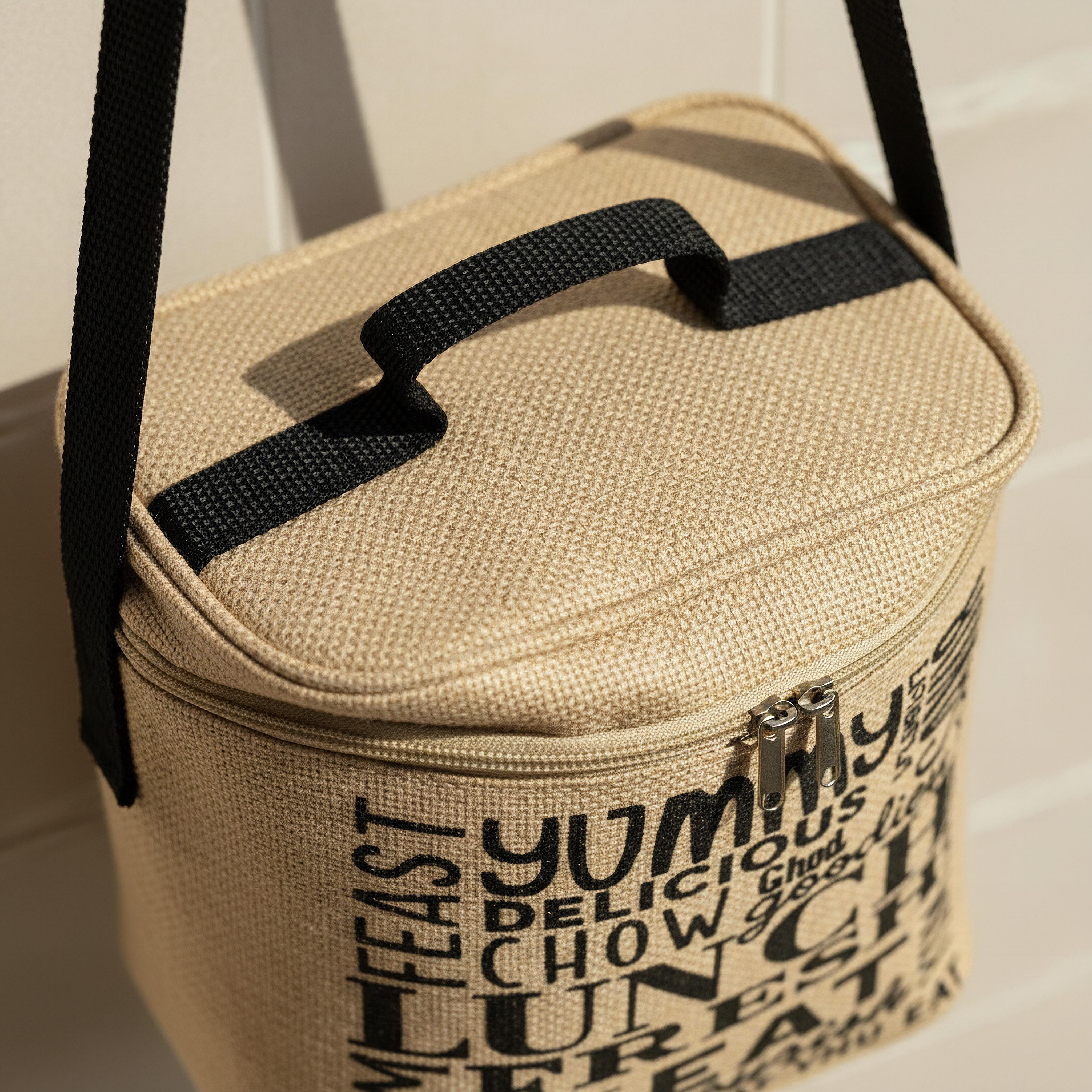 Jute Insulated Lunch Bag - 22x15 cm-hbxhomeware-hbxkitchen-image-3