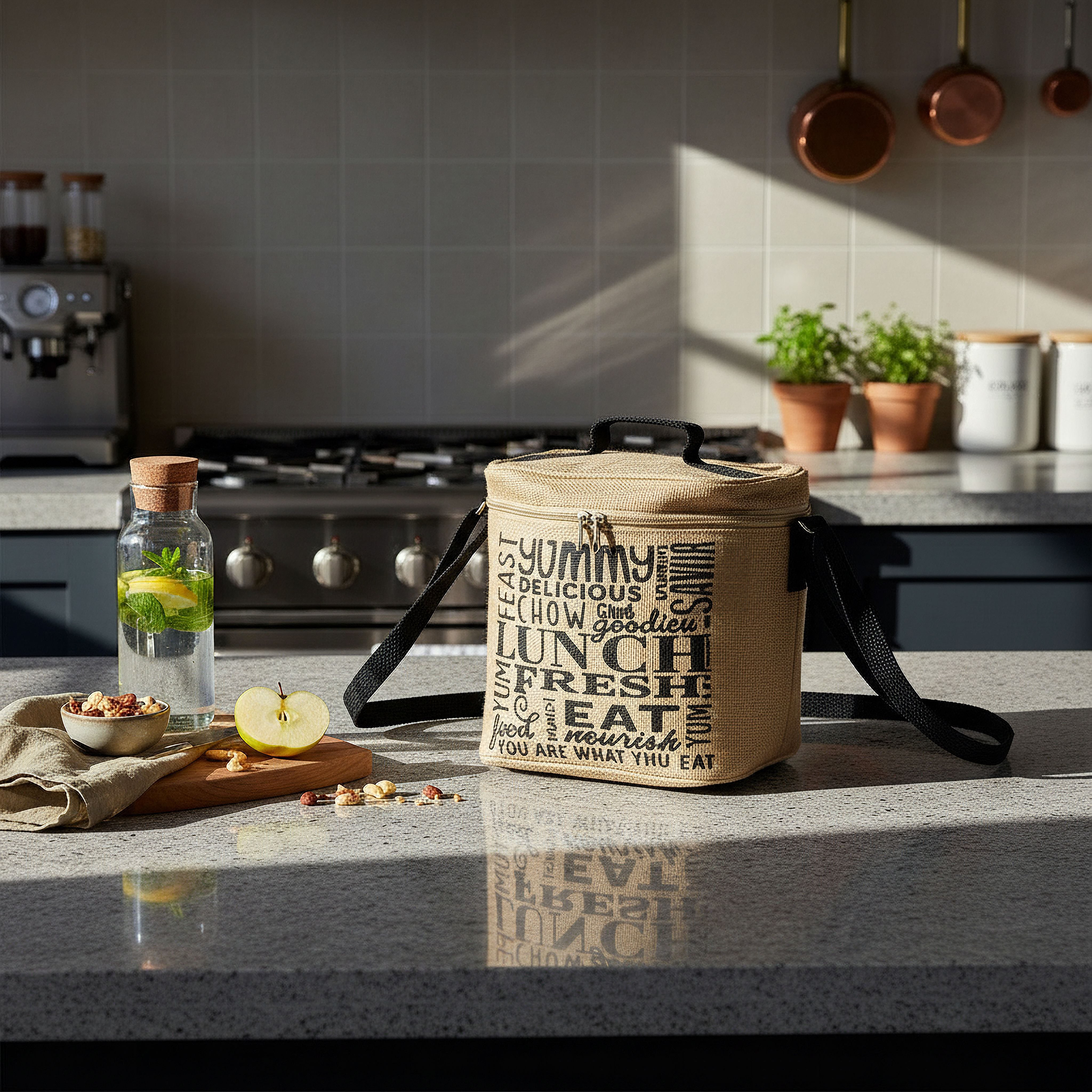 Jute Insulated Lunch Bag - 22x15 cm-hbxhomeware-hbxkitchen-image-4