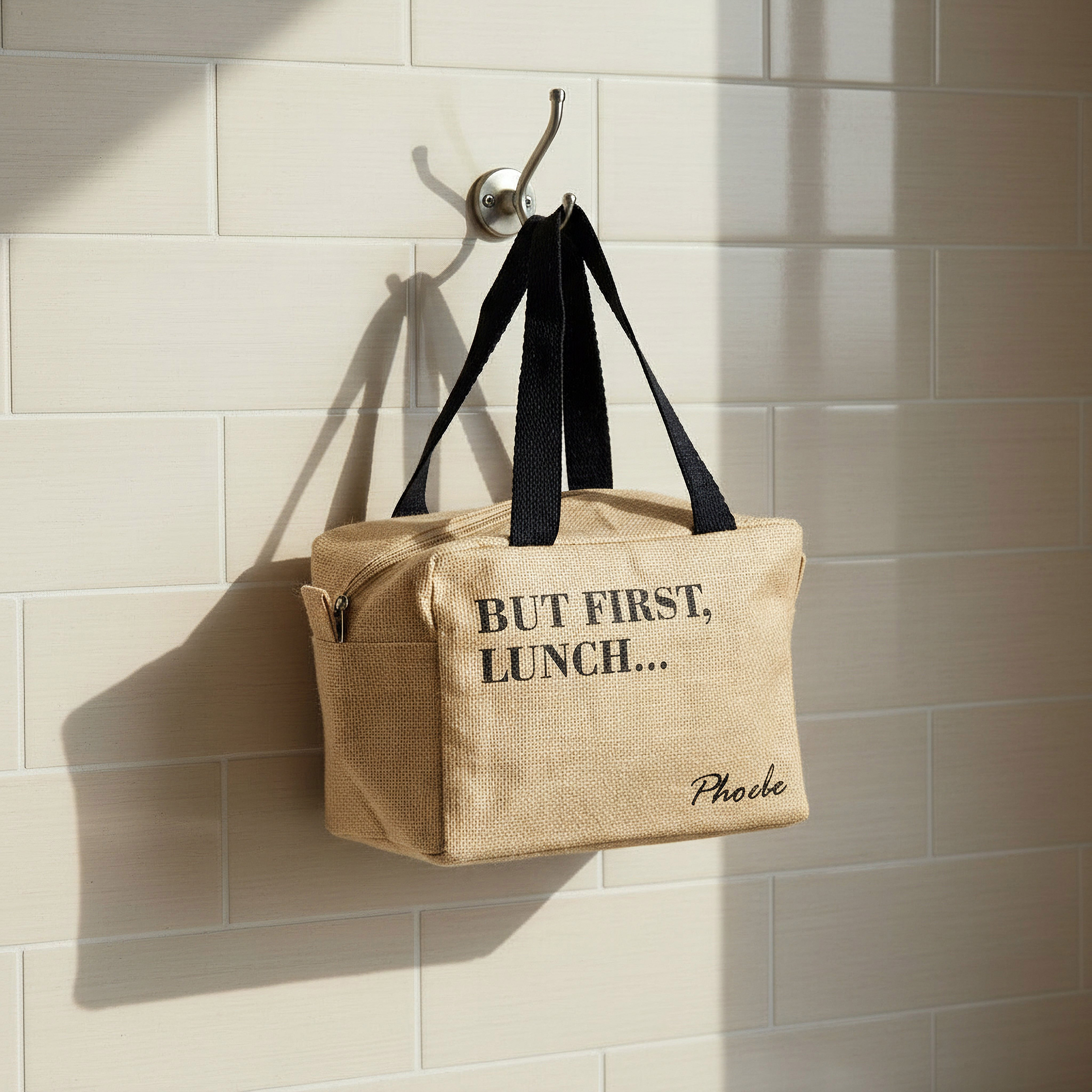 Jute Insulated Lunch Bag - 16x23x13 cm-hbxhomeware-hbxkitchen-image-1