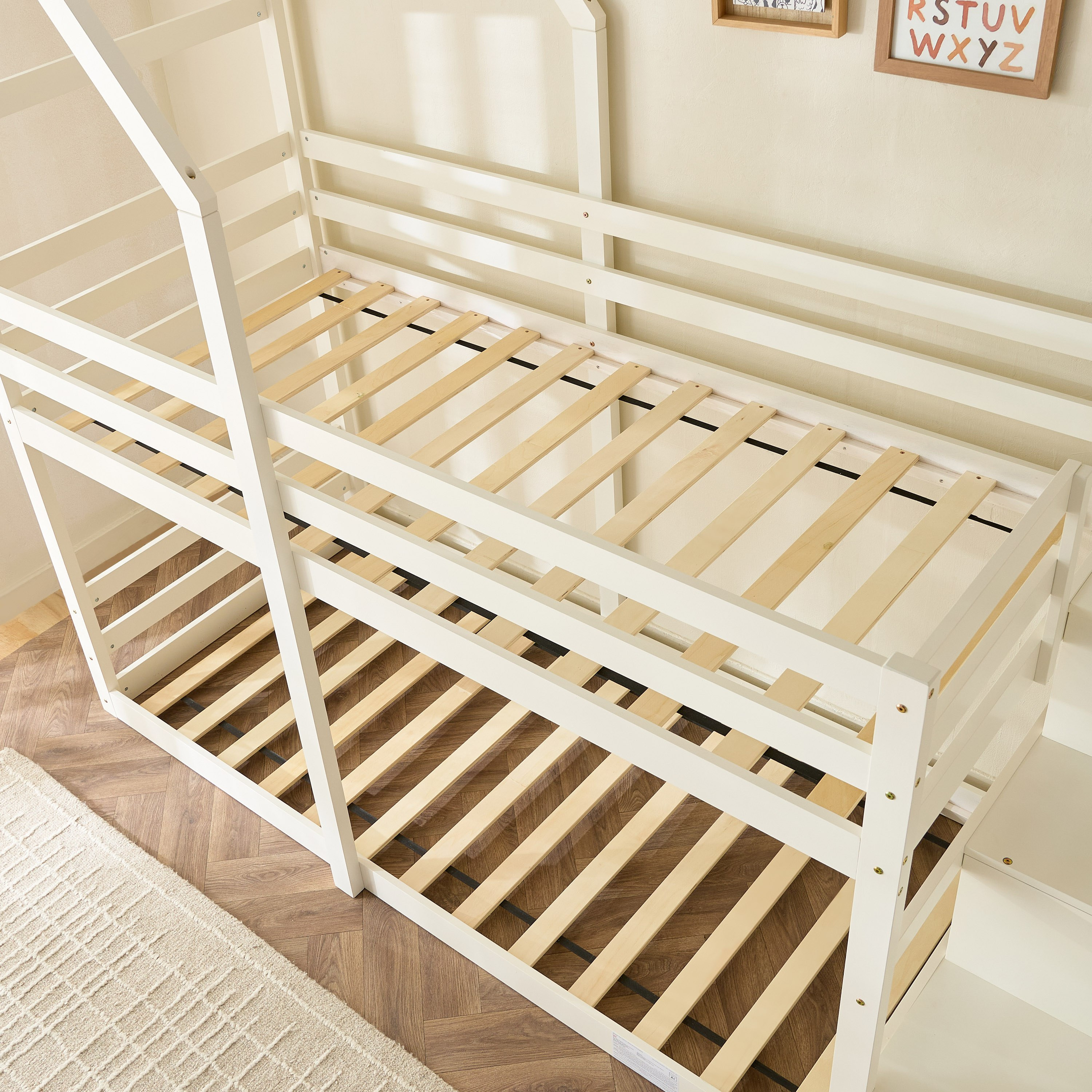 Stova Vanilla Step Single Bunk Bed with Storage - 90x200 cm-hbxkidsandyouth-bedsandbedsets-bunkbeds-single-image-9