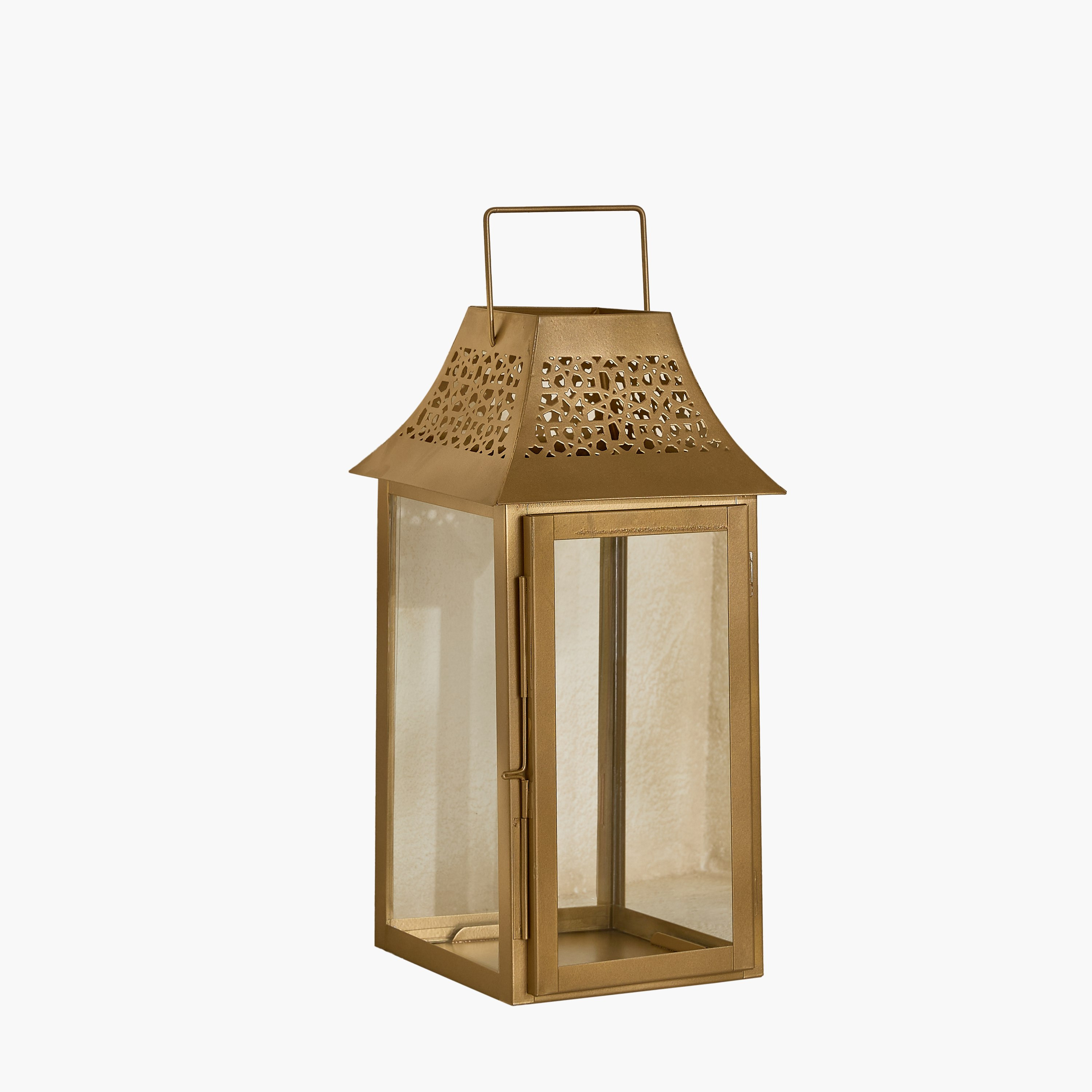 فانوس زجاج بإطار معدني ميراج من إسابا سكاي لاين - 15x15x35 سم-hbxdecorandfurnishings-homeaccessories-lanterns-image-5