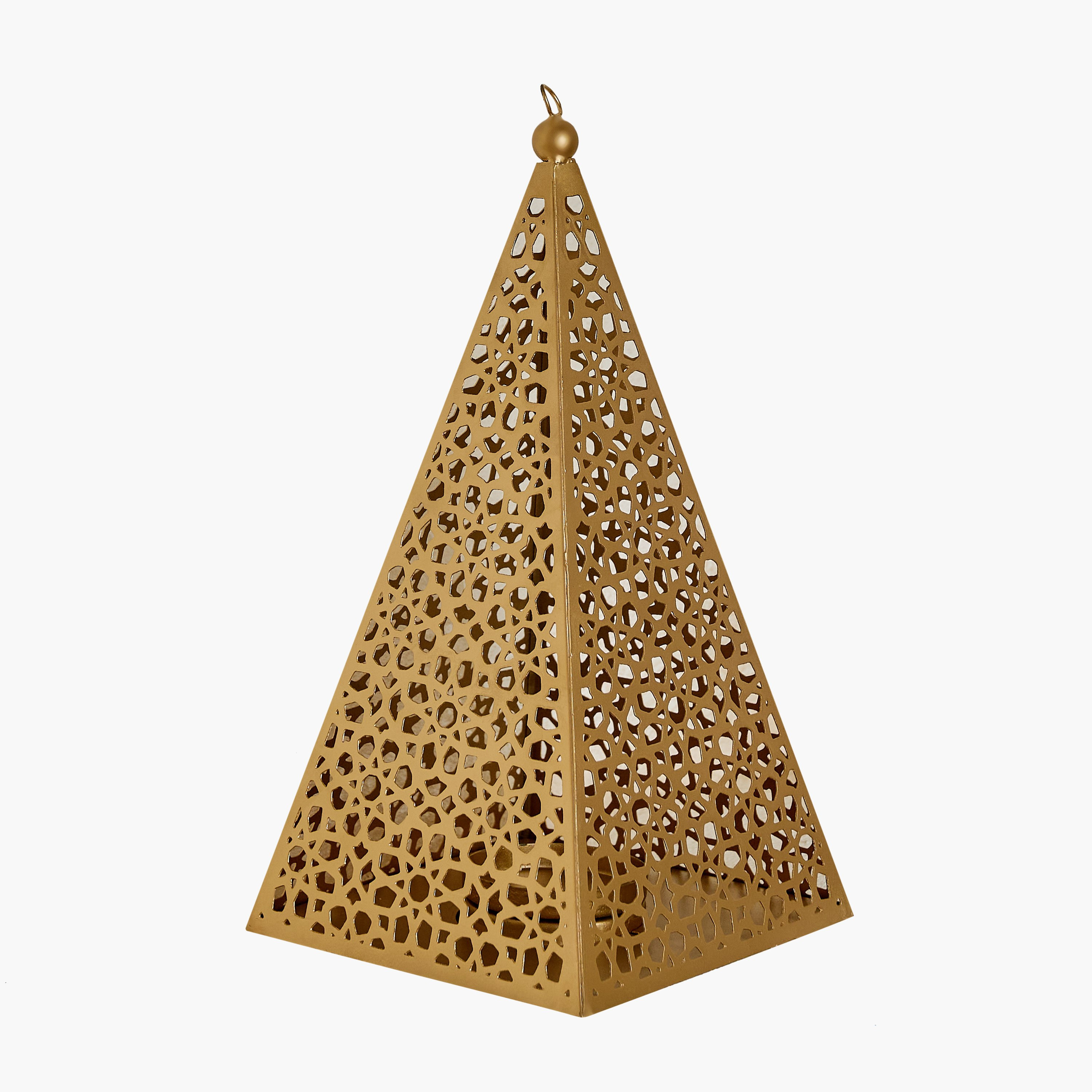 حامل شموع معدن بتفاصيل مفرغة ميراج من أرابيسك زينة - 18x18x33 سم-hbxlivingroom-decorandaccessories-candleholders-image-5