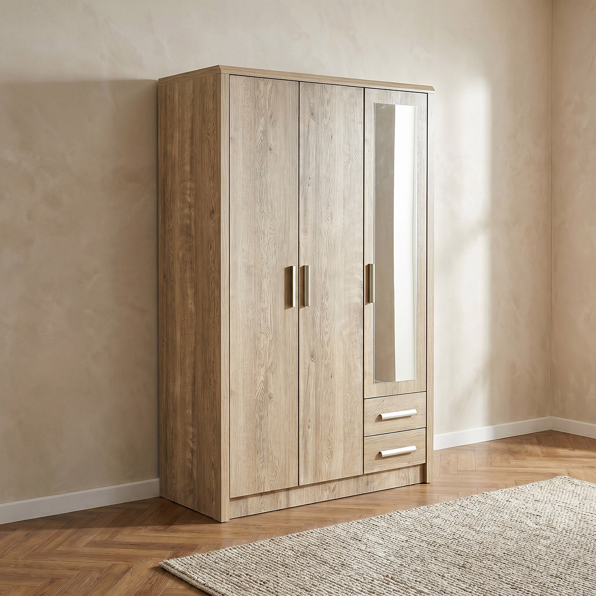 Curvy NXT 3-Door Wardrobe with Mirror-hbxfurniture-wardrobes-image-1