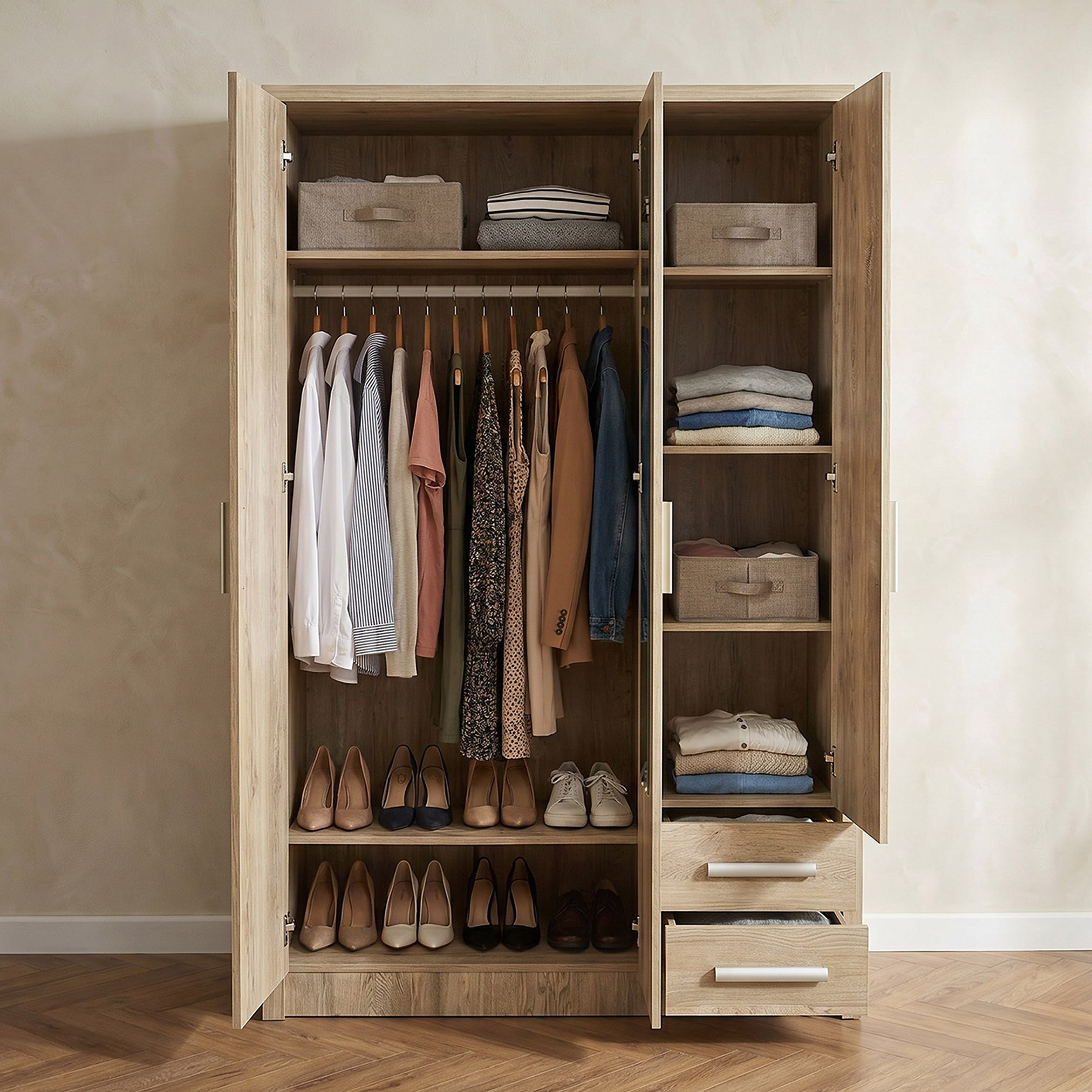 Curvy NXT 3-Door Wardrobe with Mirror-hbxfurniture-wardrobes-image-3
