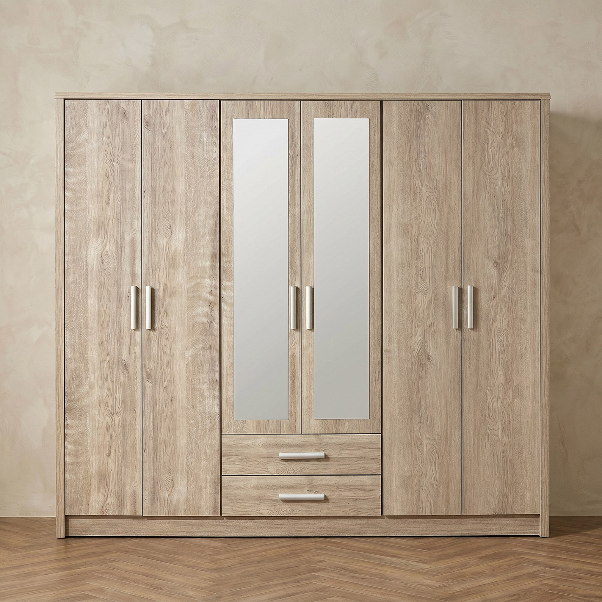 Curvy NXT 6-Door Wardrobe with 2 Drawers-hbxfurniture-wardrobes-image-2