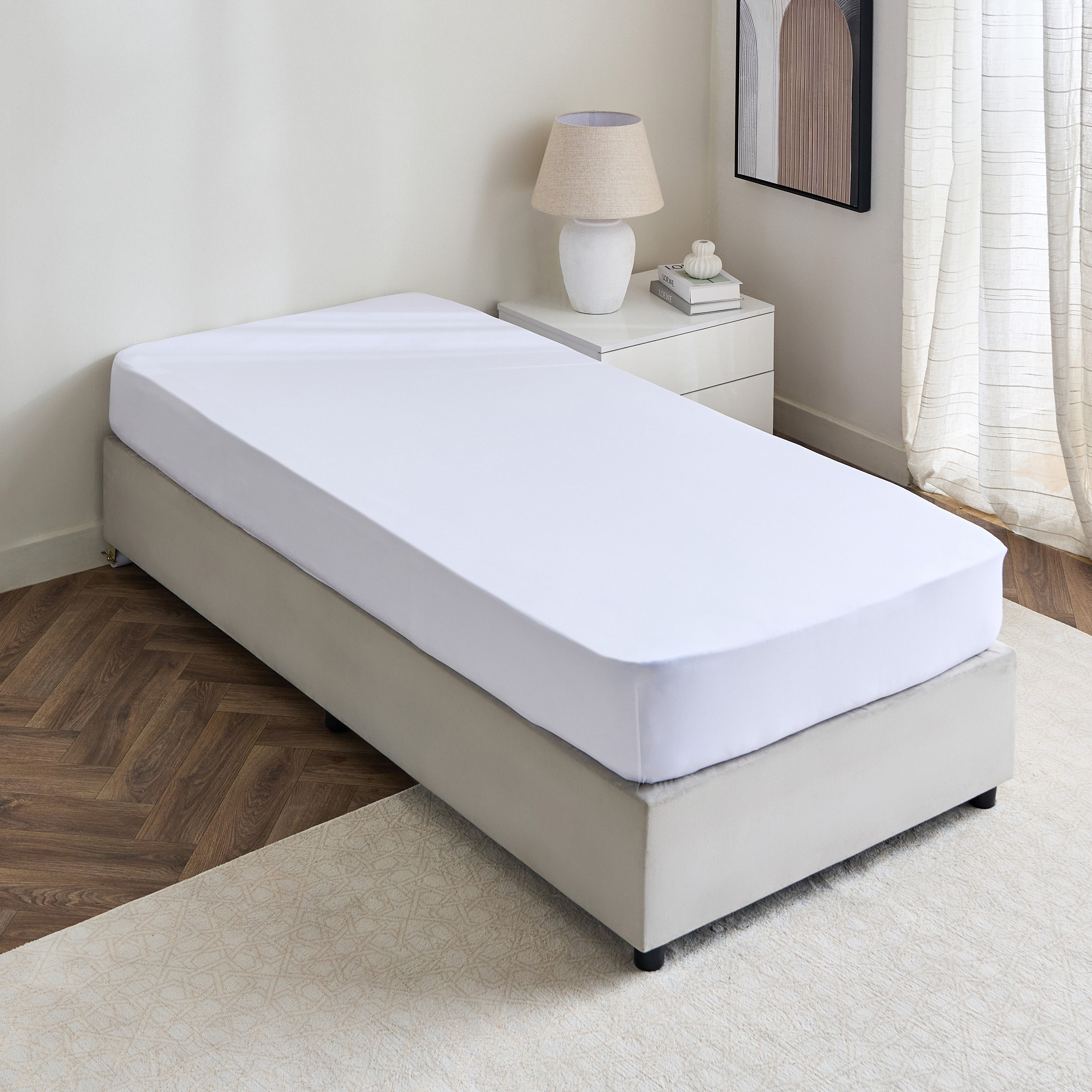 Ferum Microfiber Single Fitted Sheet - 90x200+36 cm-hbxhomeware-hbxbedroom-image-2