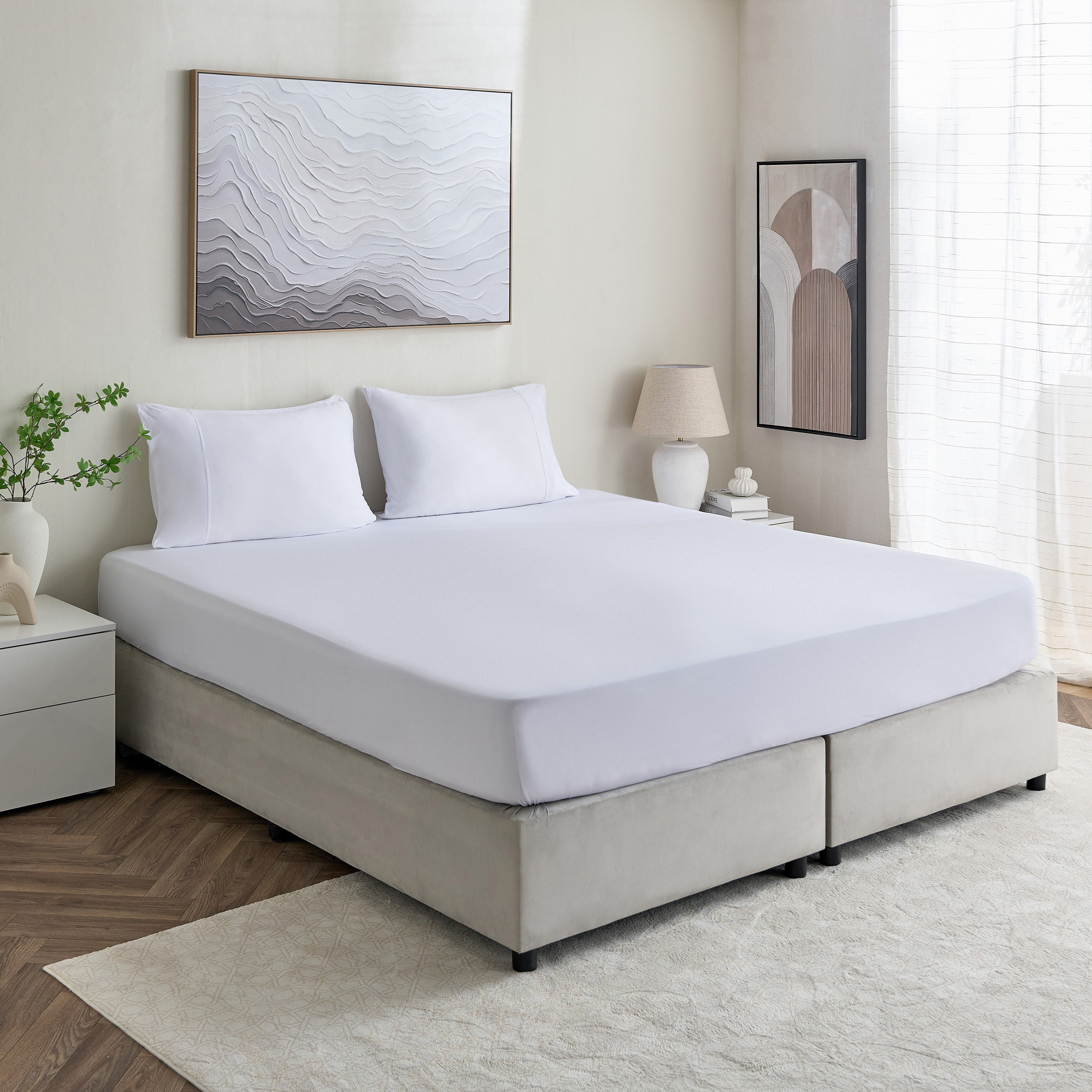 Ferum Microfiber King Fitted Sheet - 180x200+36 cm-hbxhomeware-hbxbedroom-image-7