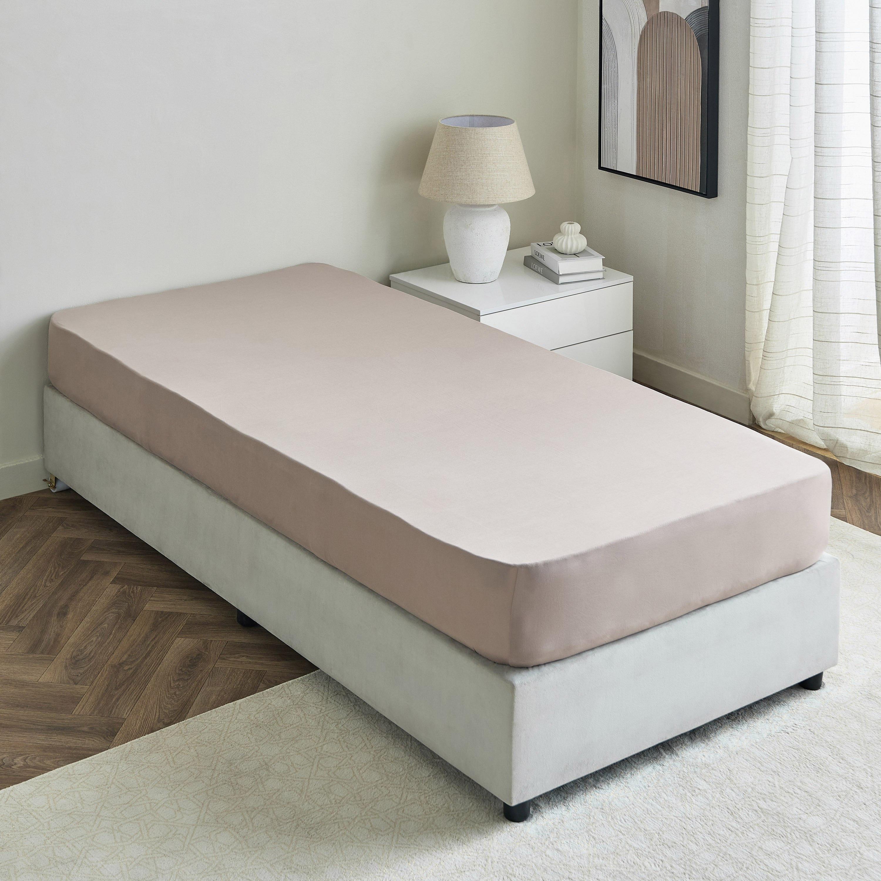 Ferum Microfiber Single Fitted Sheet - 90x200+36 cm-hbxhomeware-bedding-fittedsheets-image-2