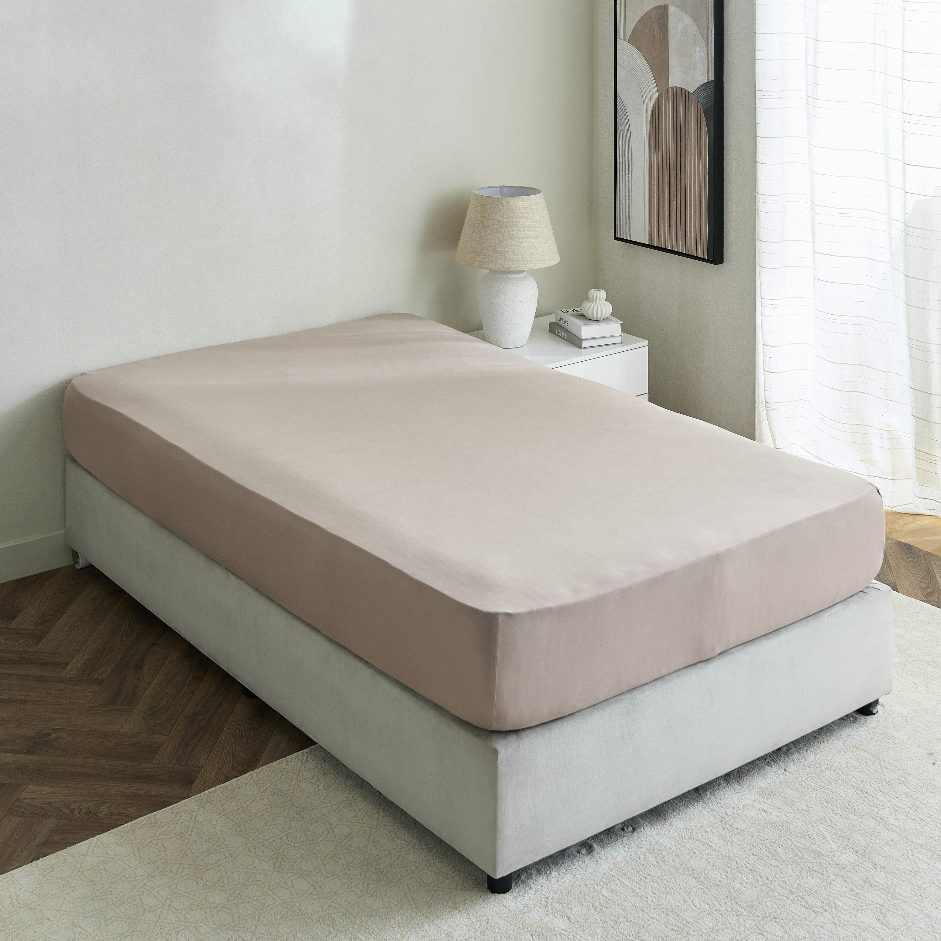 Ferum Microfiber Twin Fitted Sheet - 120x200+36 cm-hbxhomeware-hbxbedroom-image-2