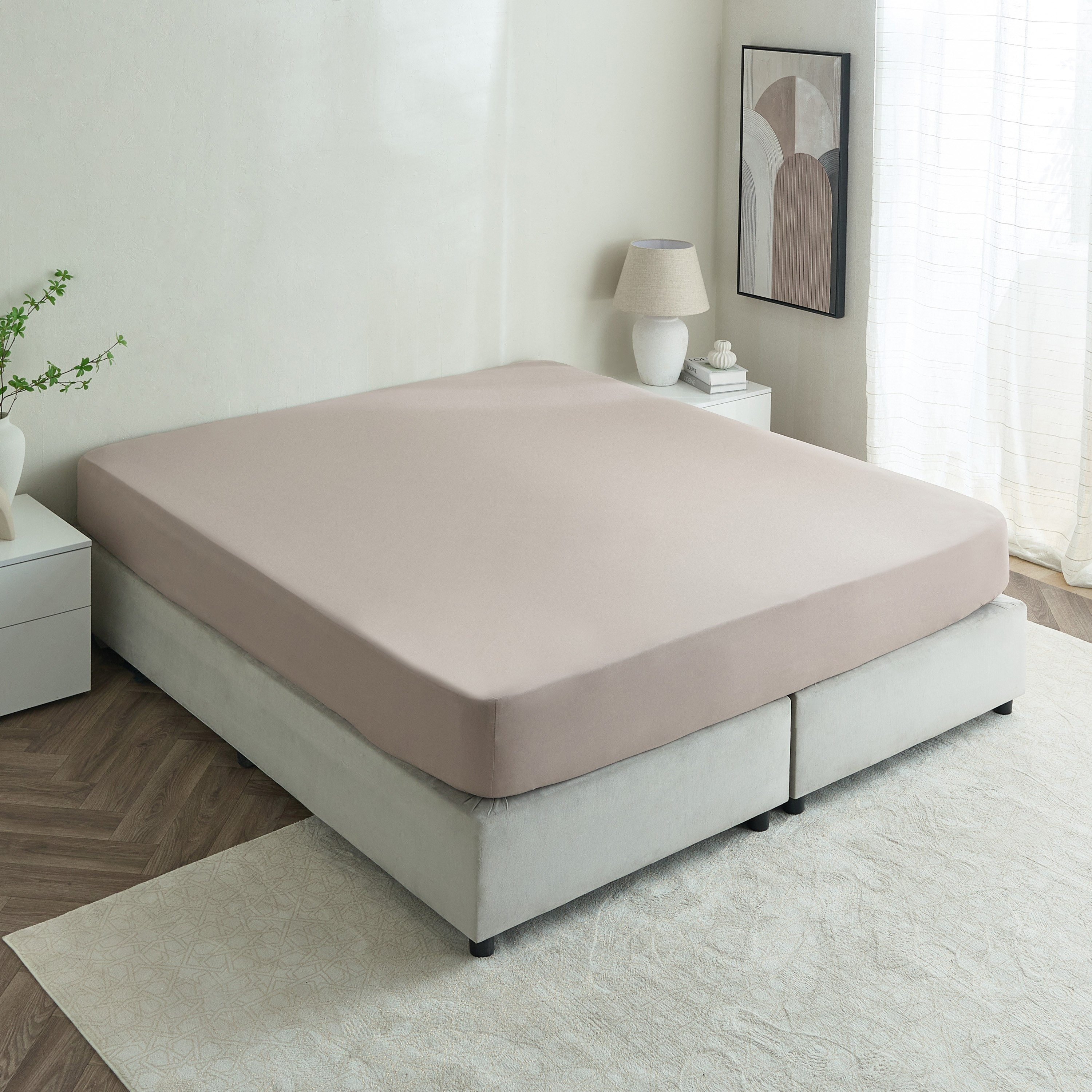 Ferum Microfiber King Fitted Sheet - 180x200+36 cm-hbxhomeware-hbxbedroom-image-2