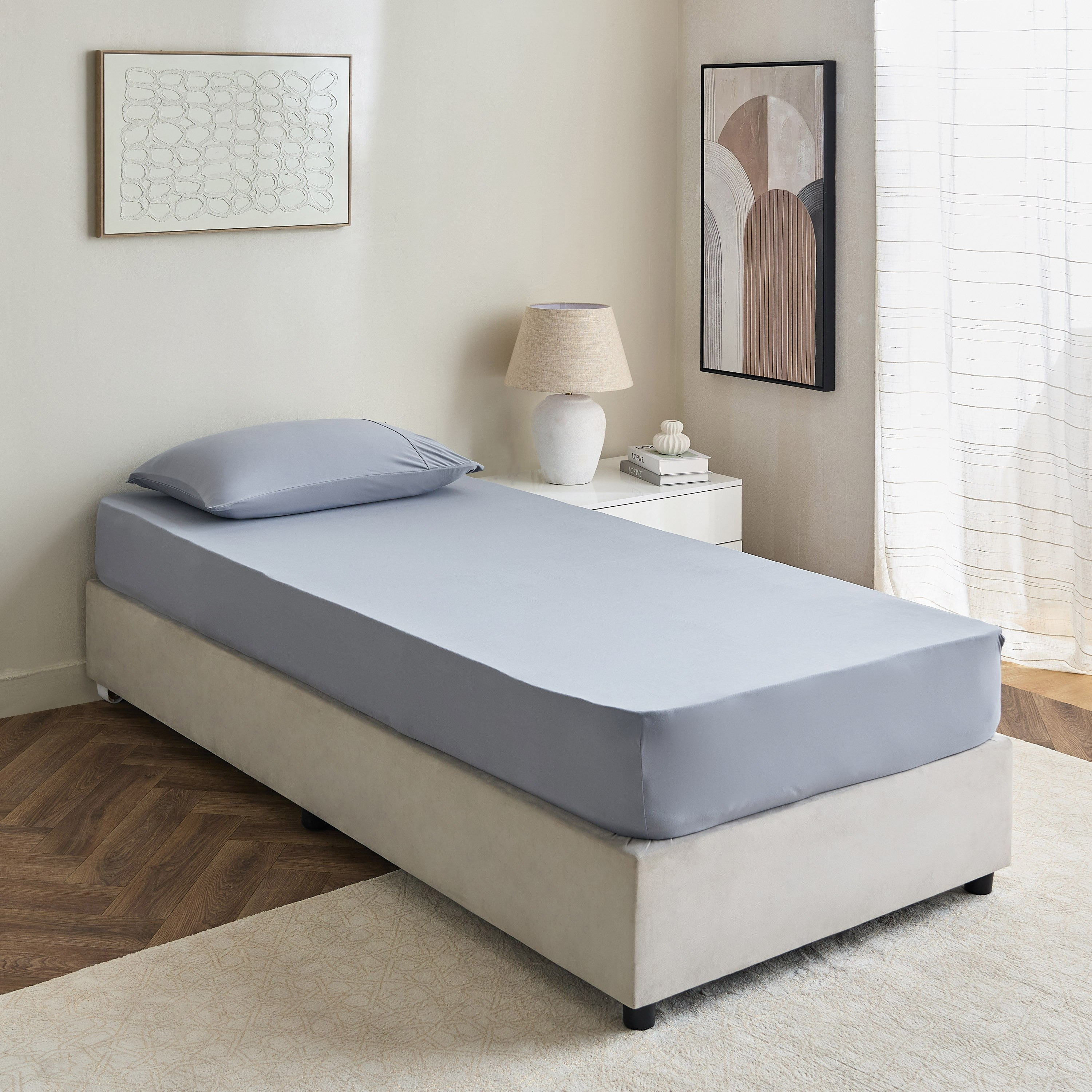 Ferum Microfiber Single Fitted Sheet - 90x200+36 cm-hbxhomeware-bedding-fittedsheets-image-7