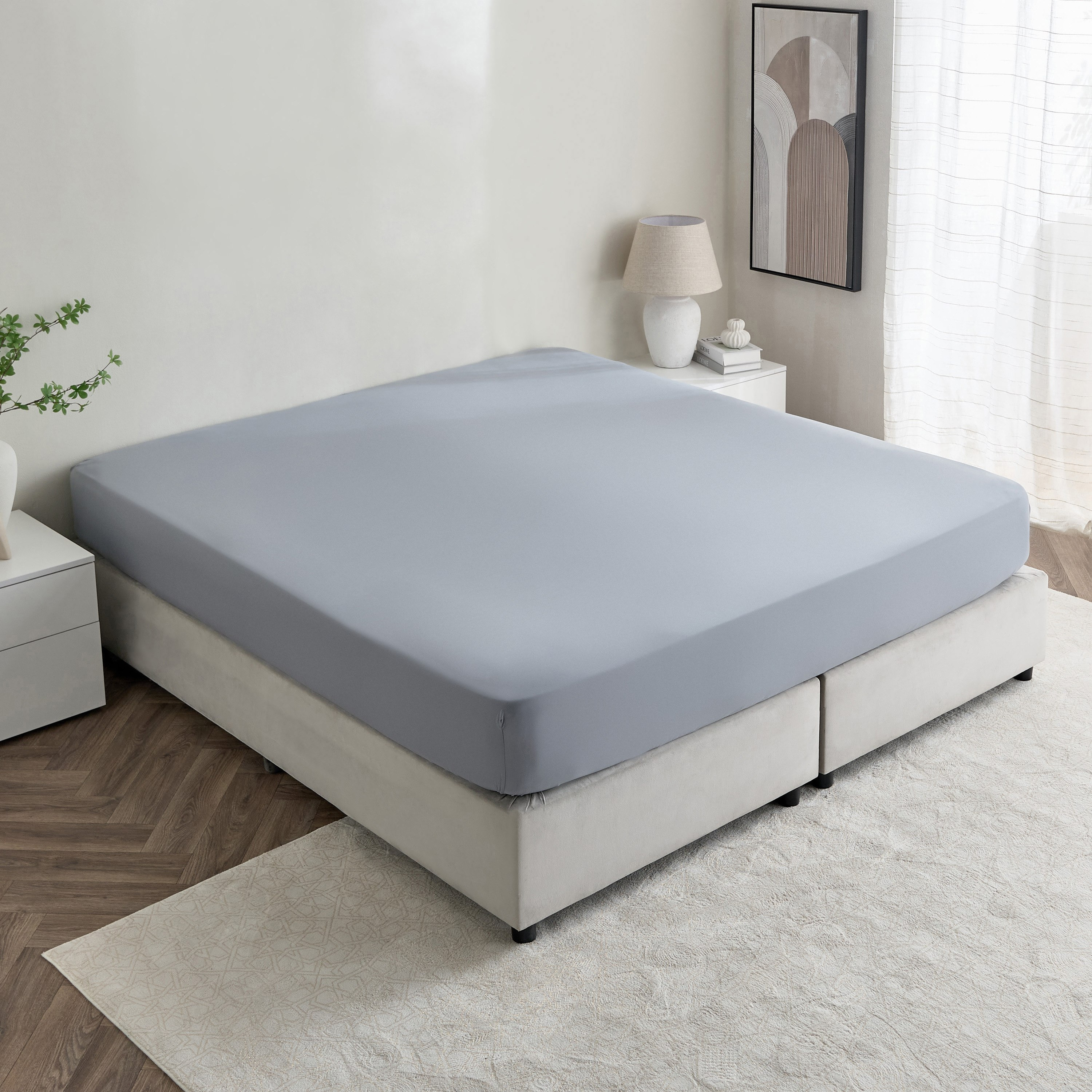 Ferum Microfiber Queen Fitted Sheet - 150x200+36 cm-hbxhomeware-hbxbedroom-image-2