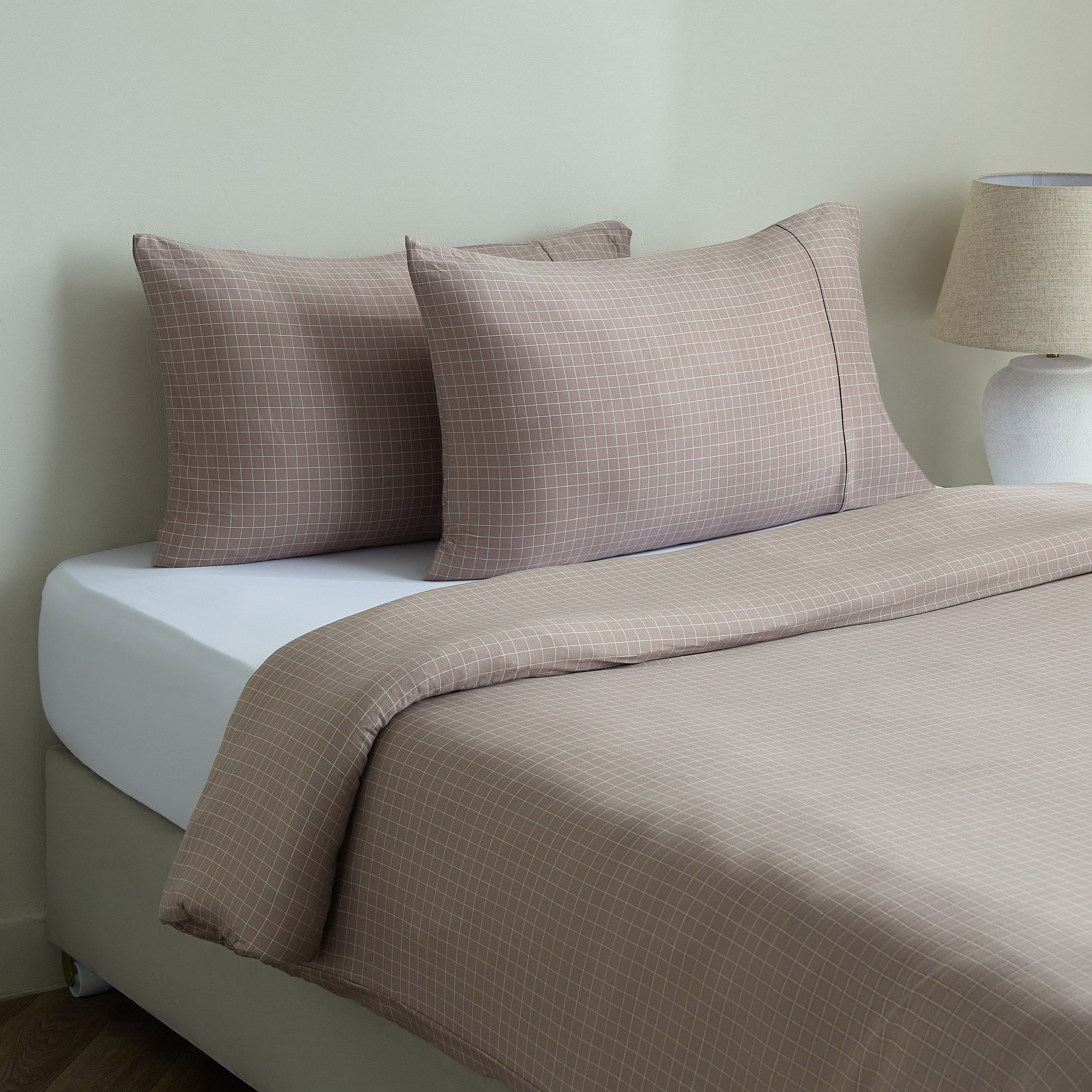 Ferum 3-Piece Microfiber Stripe Twin Duvet Quilt Cover Set - 150x220 cm-hbxhomeware-bedding-duvetcovers-image-1