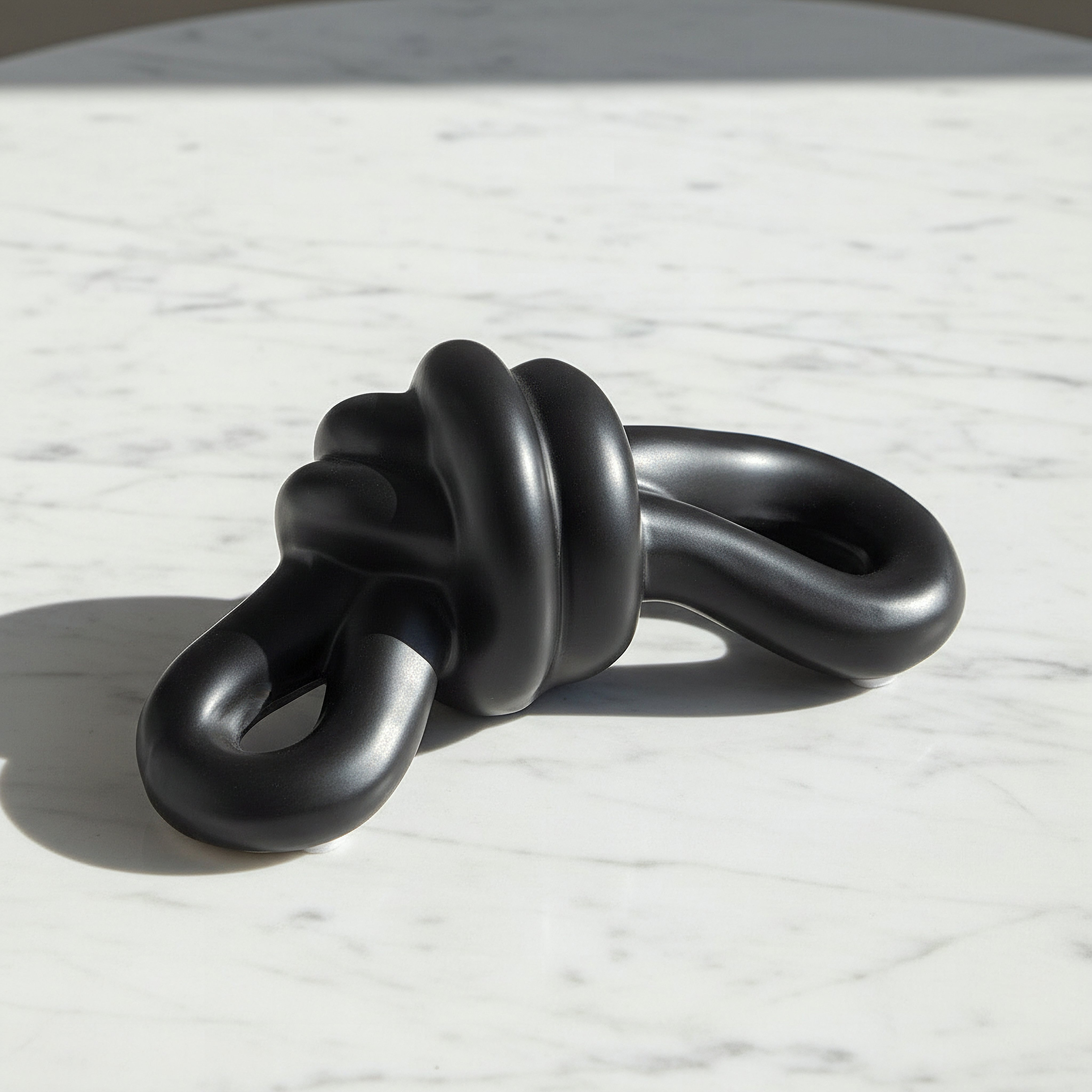 Monochrome Sansa Duke Ceramic Knot Accent Table - 18.5x8.5x7.5 cm-hbxhomeware-homedecor-figurinesandornaments-image-1