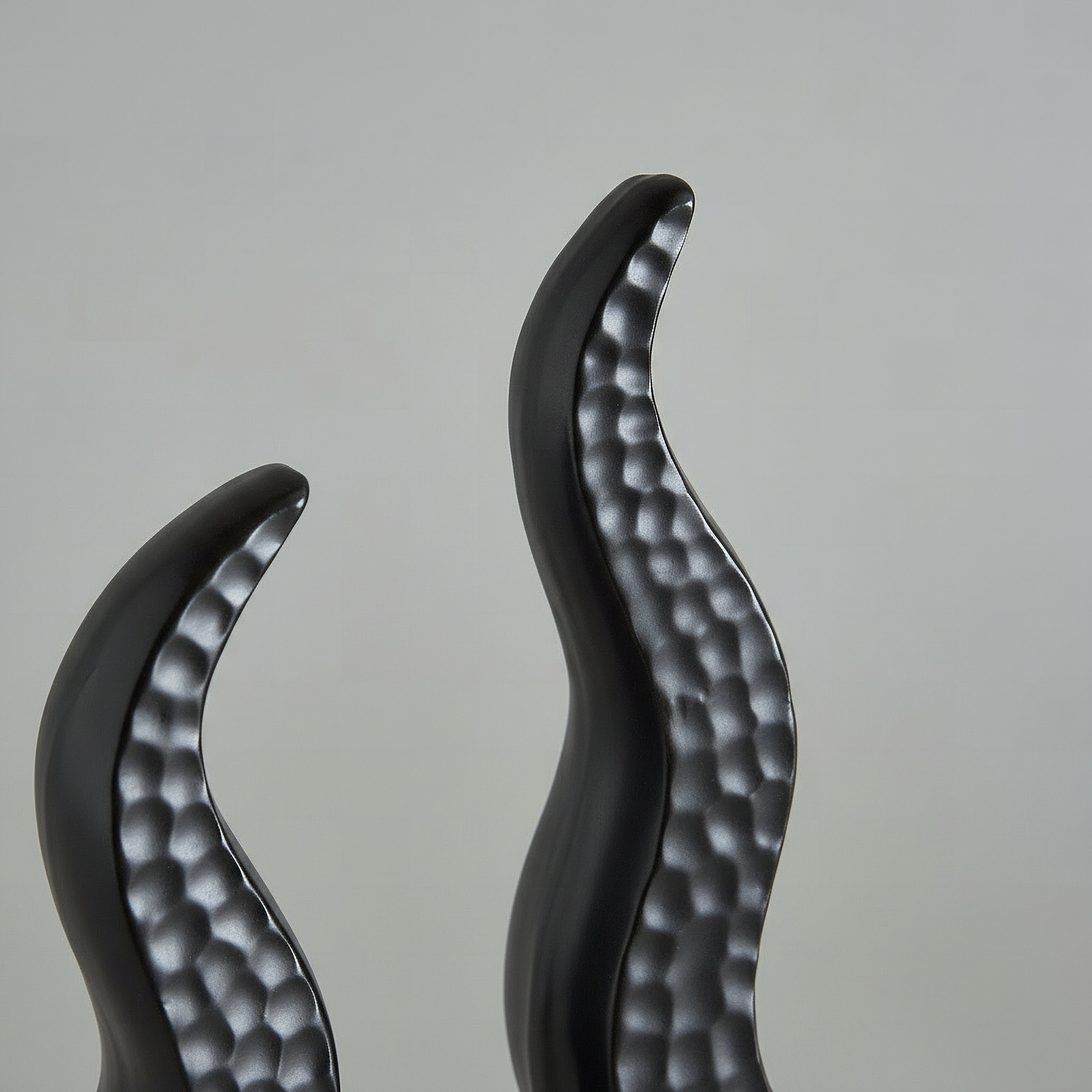 Sansa Duke Ceramic Hammered Finish Candleholder - 17x6x35 cm-hbxlivingroom-decorandaccessories-candleholders-image-3