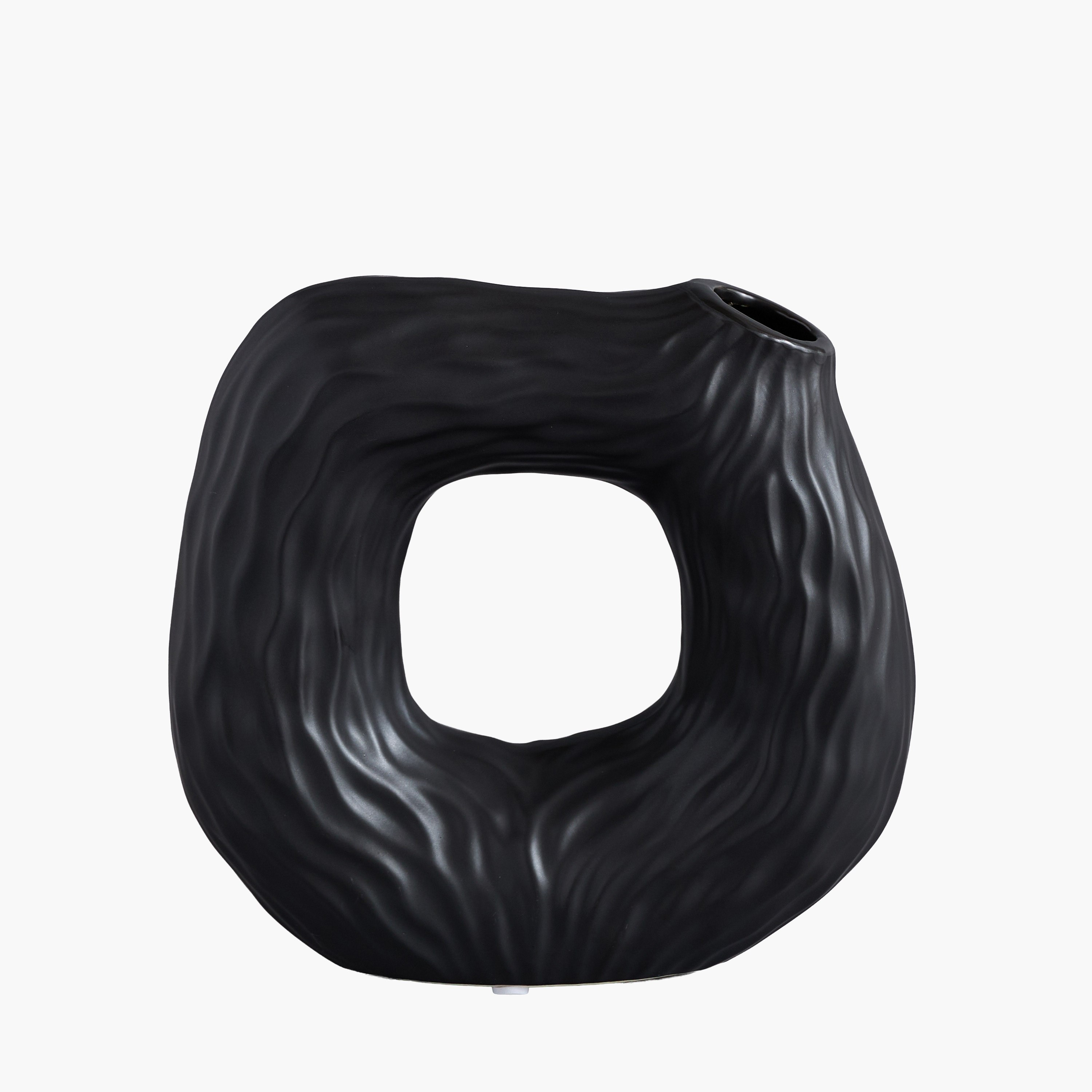 Sansa Roma Ceramic Textured Vase - 20x7x19 cm-hbxbedroom-decorandaccessories-vases-image-6