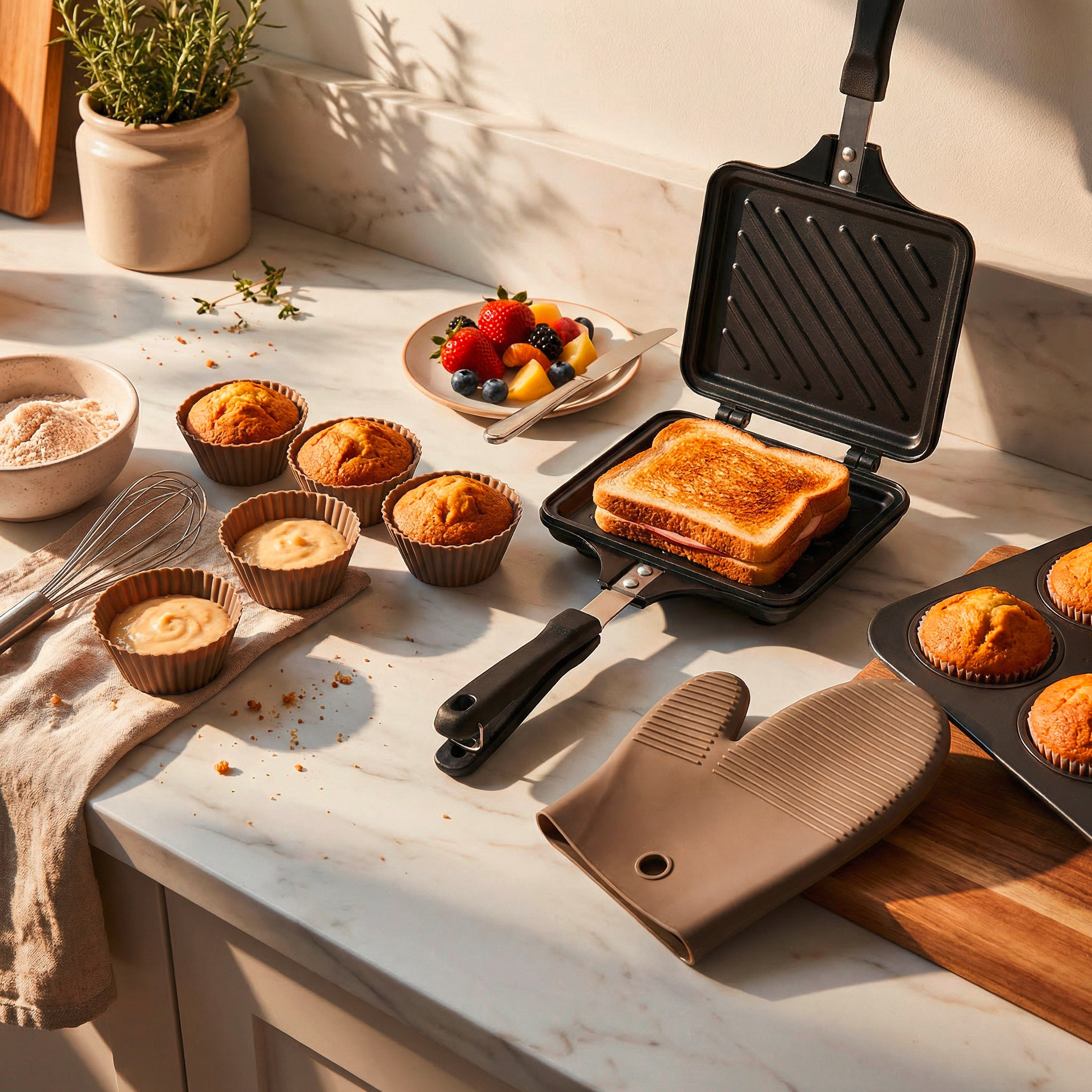 Black Series Sandwich Grill Toaster - 36x15.5x3.5 cm-hbxhomeware-hbxkitchen-image-5