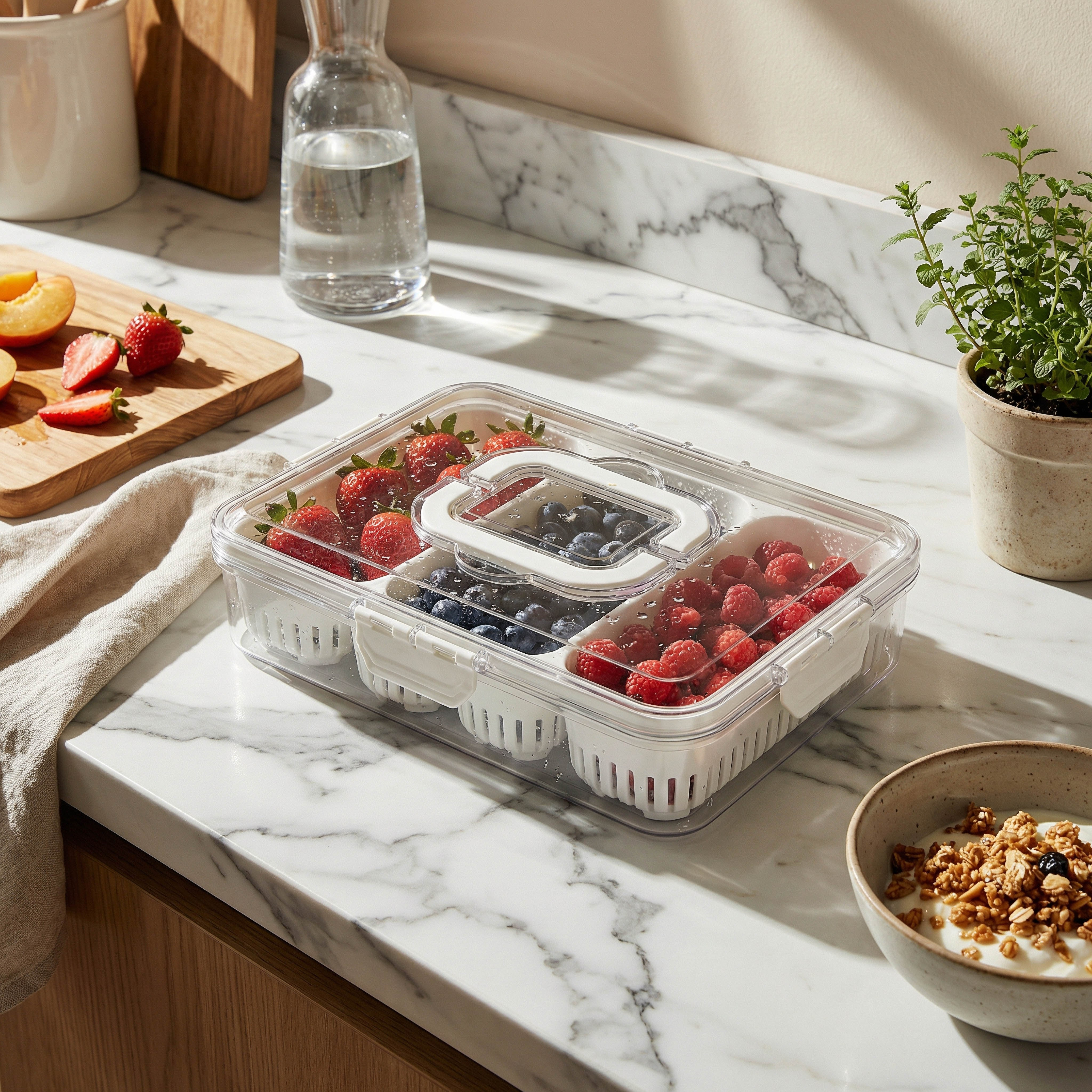 Sistematico 4-in-1 Clip Lock Fresh Food Container - 32x24x7.3 cm-hbxhomeware-hbxkitchen-image-5