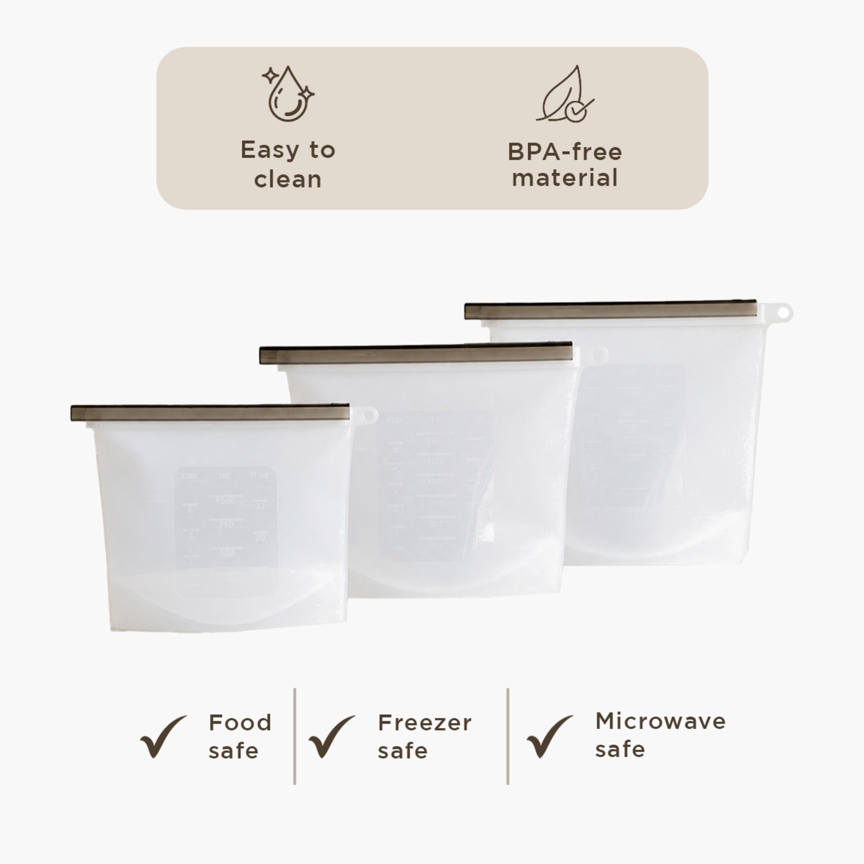 مجموعة أكياس حفظ طعام سيليكون قابلة لإعادة الإغلاق 3 قطع من فيجا-hbxhomeware-hbxkitchen-image-4