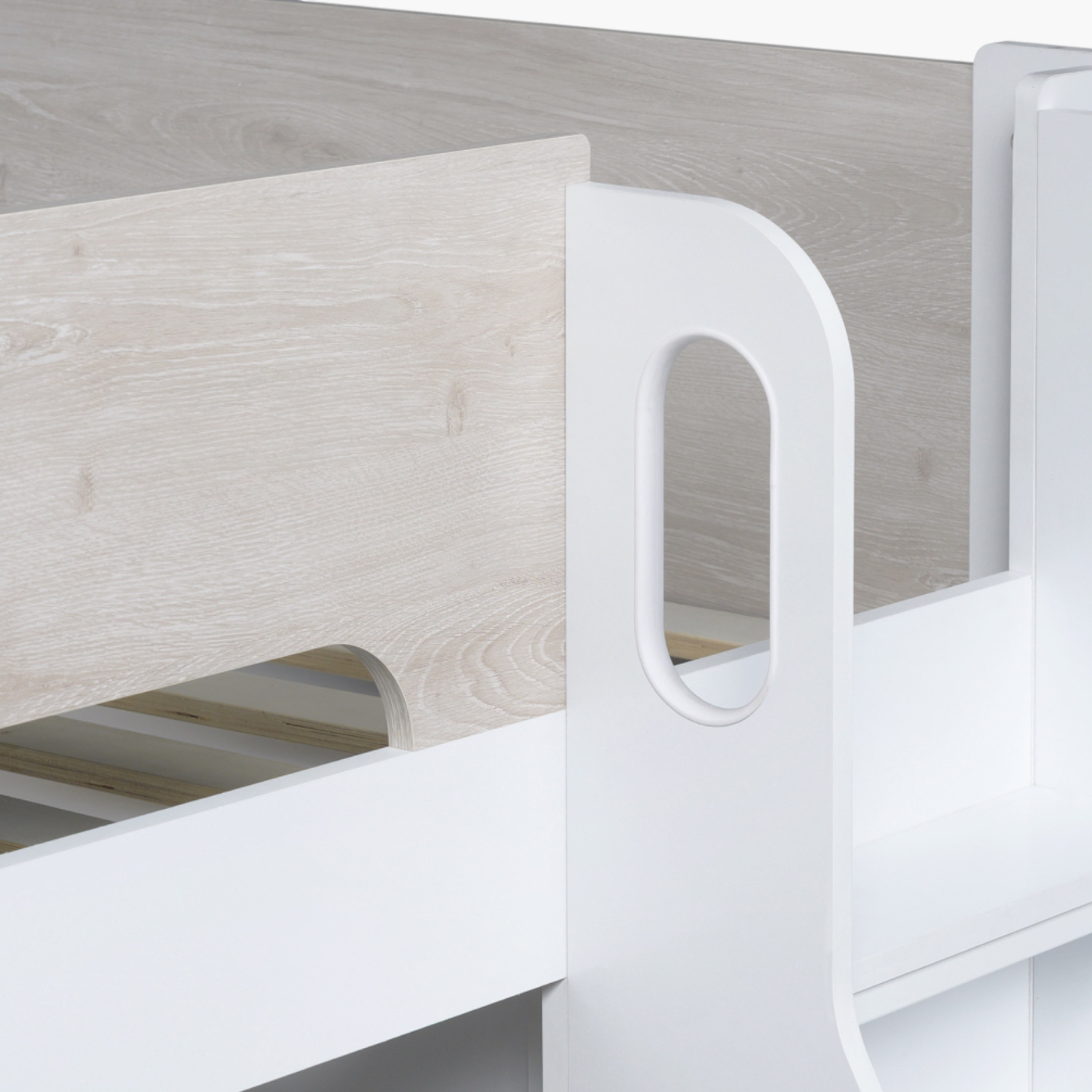 Ivory Mid Sleeper Single Bed with Study Desk and Storage - 90x190 cm-hbxkidsandyouth-bedsandbedsets-bunkbeds-single-image-12