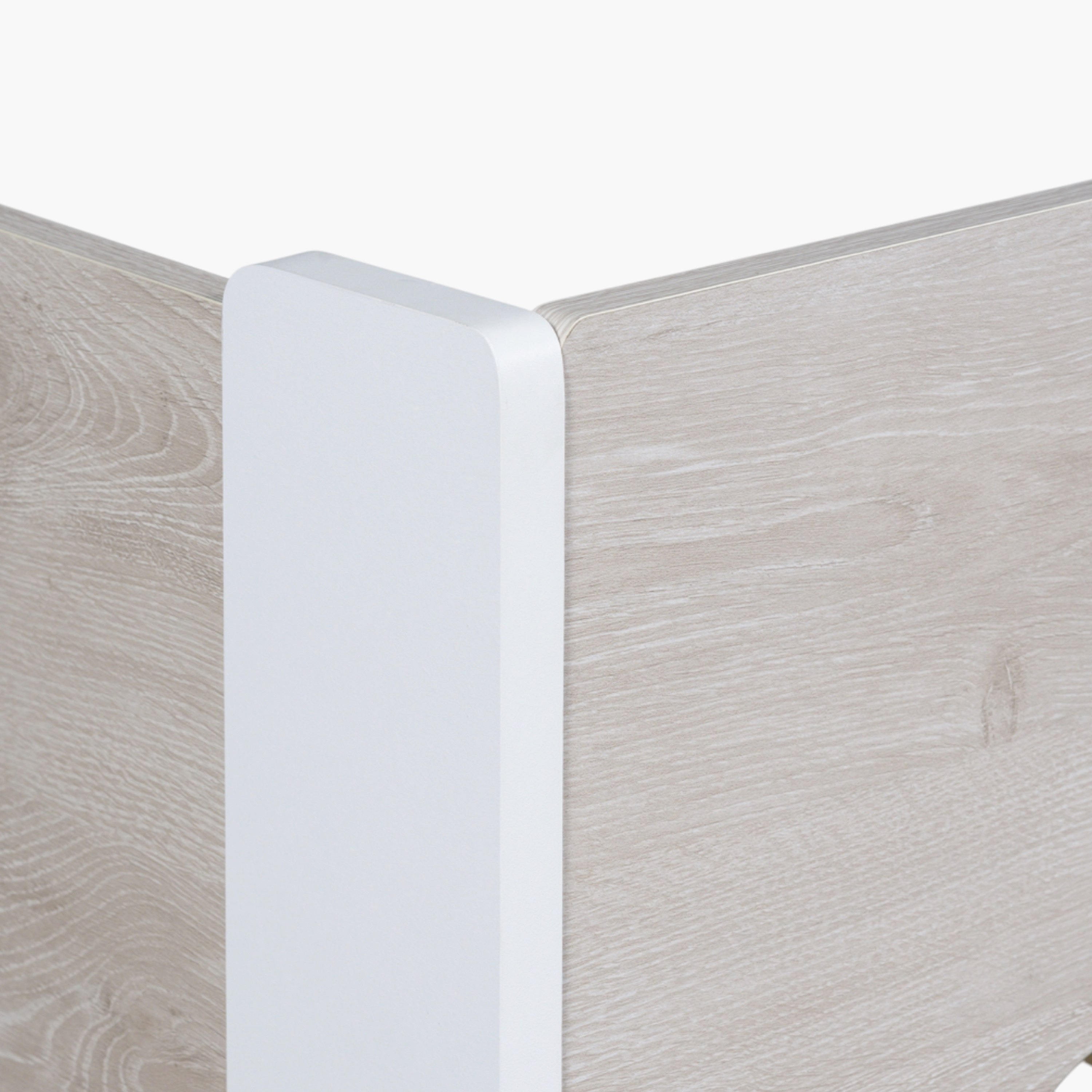 Ivory Mid Sleeper Single Bed with Study Desk and Storage - 90x190 cm-hbxkidsandyouth-bedsandbedsets-bunkbeds-single-image-9
