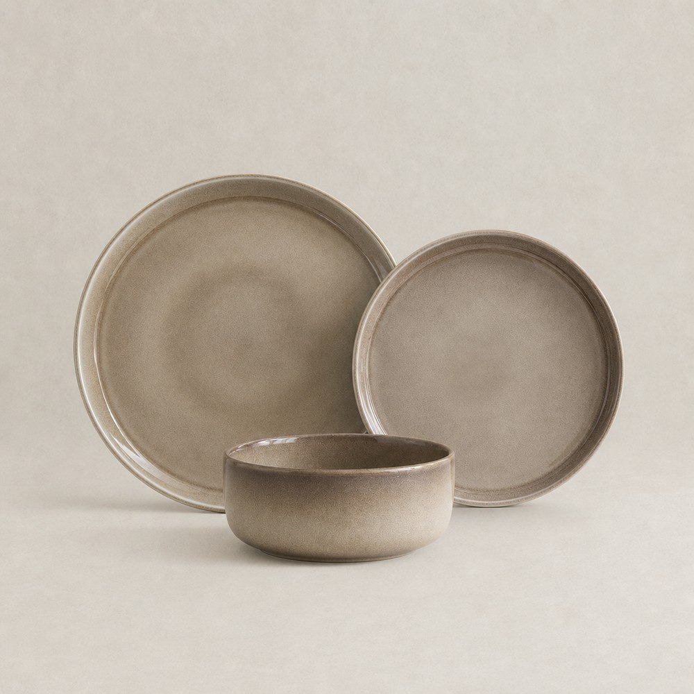 طقم عشاء من الخزف الحجري 18 قطعة من إليجانزا - لـ 6 أفراد-hbxdiningroom-tabletop-dinnersets-image-1