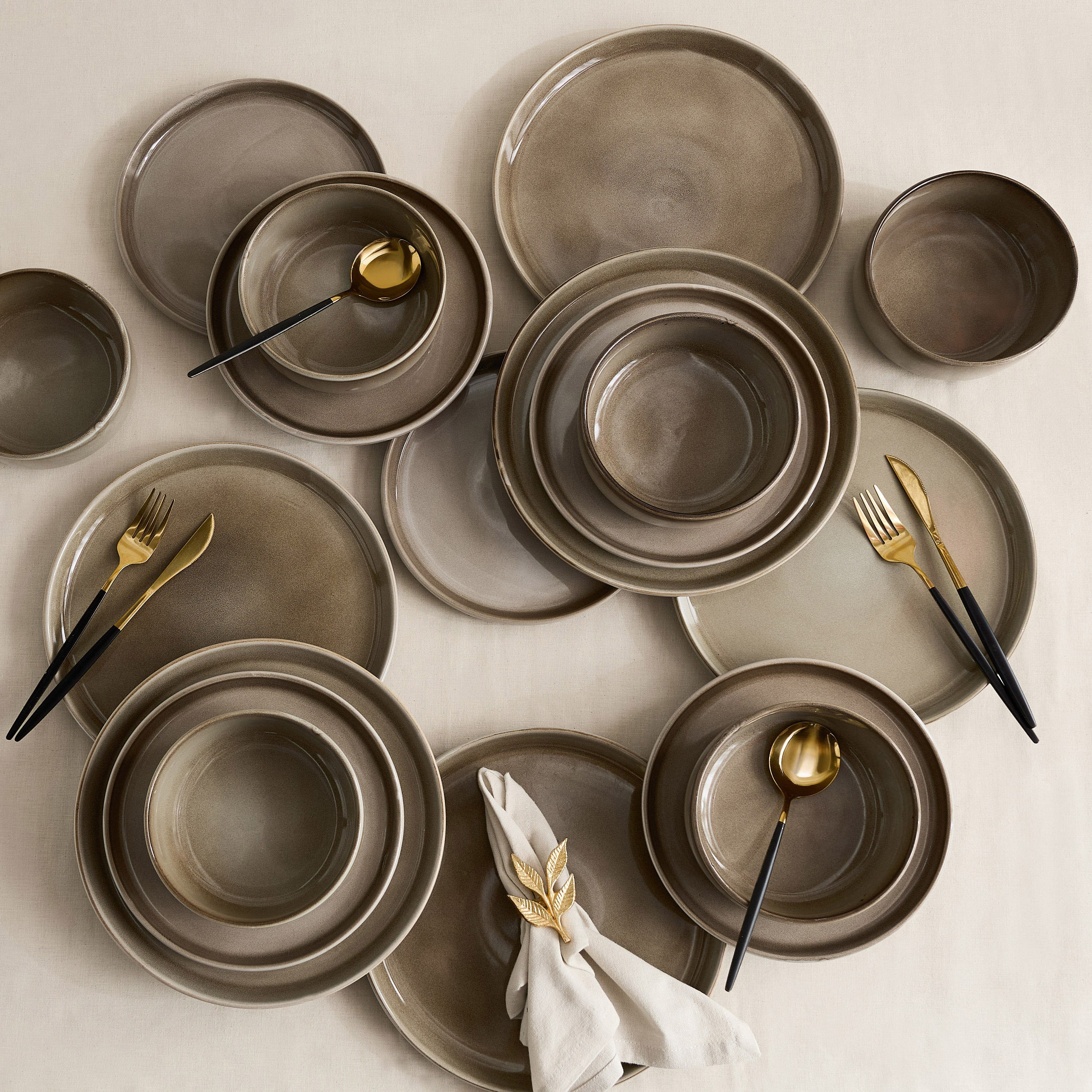 طقم عشاء من الخزف الحجري 18 قطعة من إليجانزا - لـ 6 أفراد-hbxdiningroom-tabletop-dinnersets-image-5