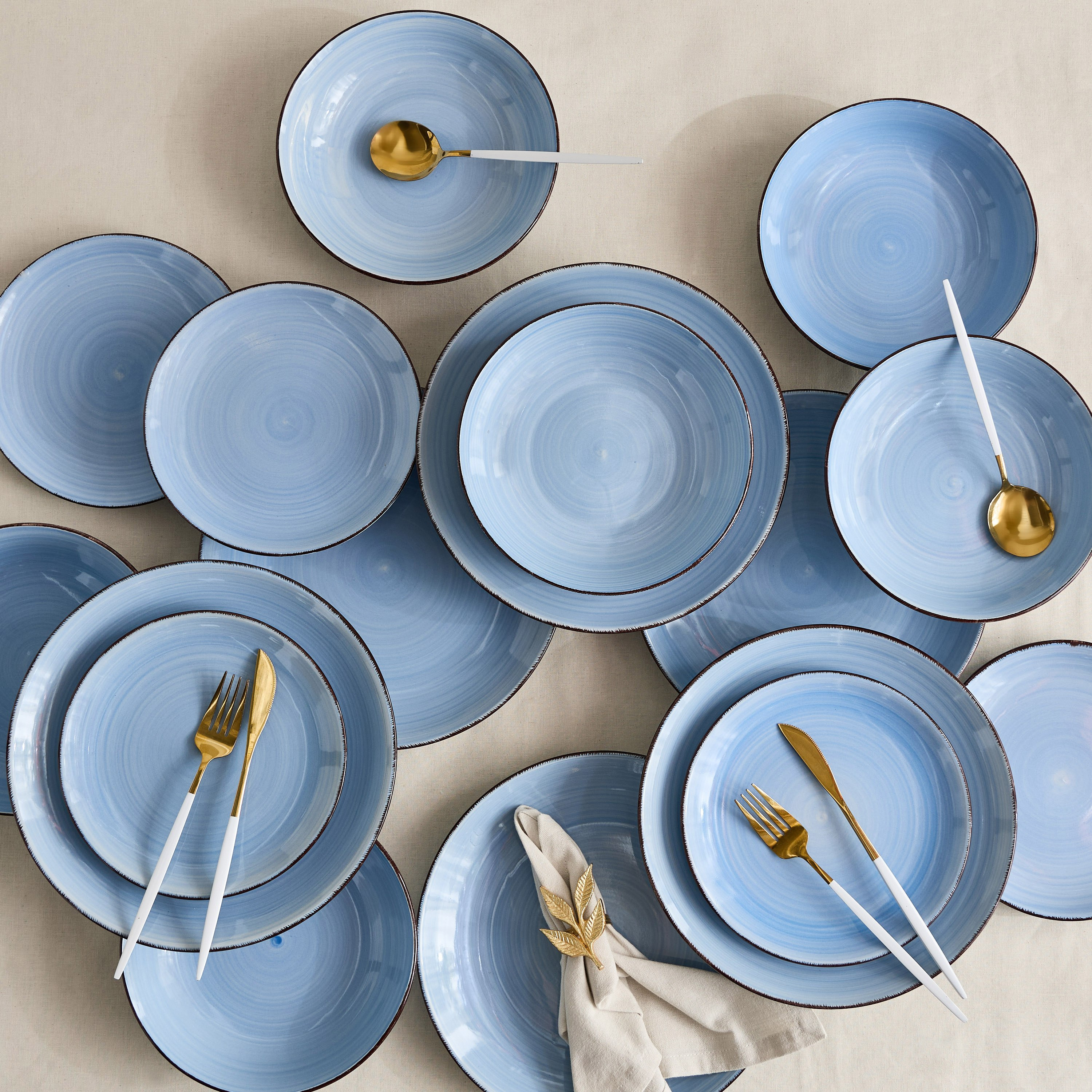 طقم عشاء خزف حجري بخطوط 18 قطعة من إليجانزا - لـ6 أفراد-hbxdiningroom-tabletop-dinnersets-image-1