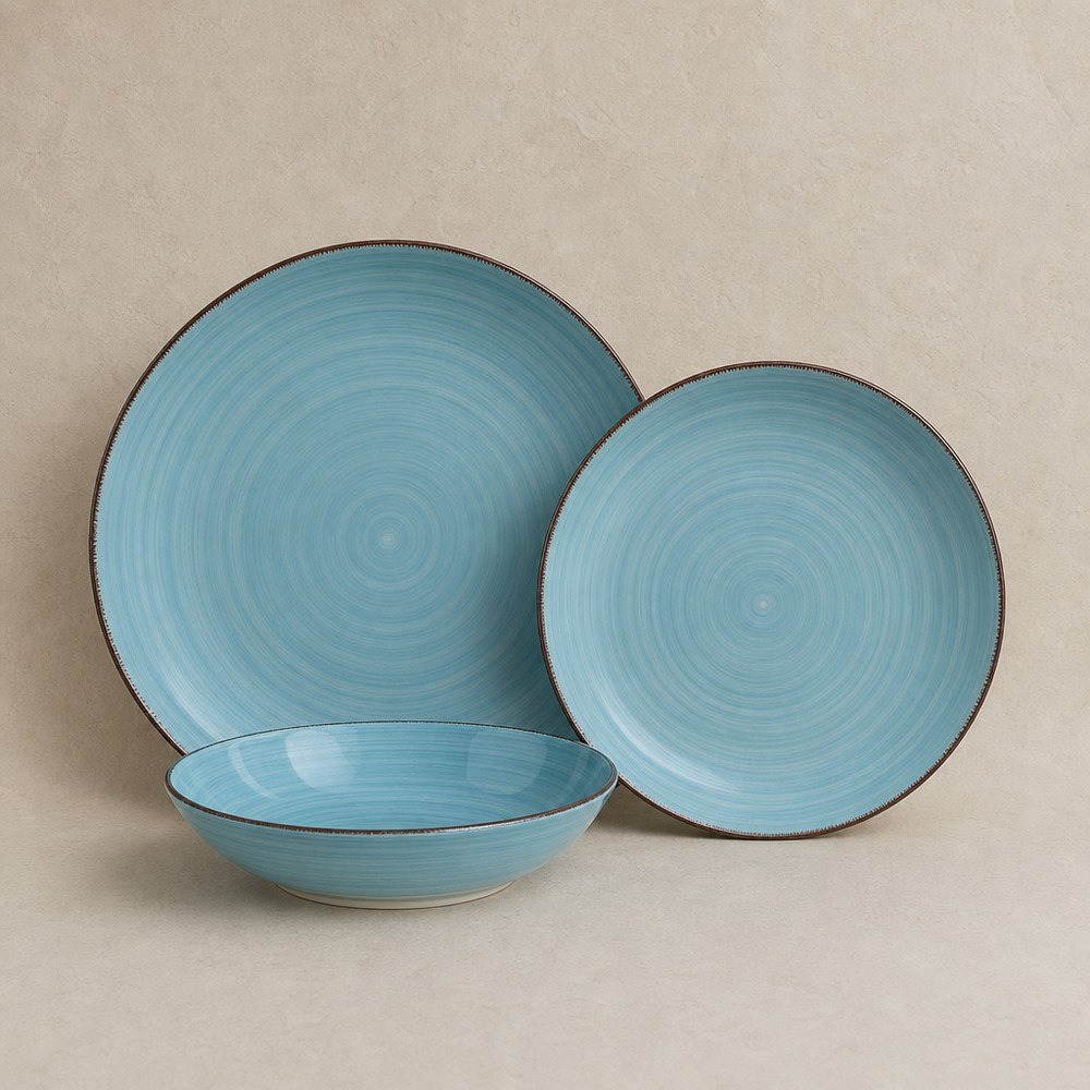 طقم عشاء من الخزف الحجري 18 قطعة لـ6 أفراد من إليجانزا-hbxdiningroom-tabletop-dinnersets-image-1