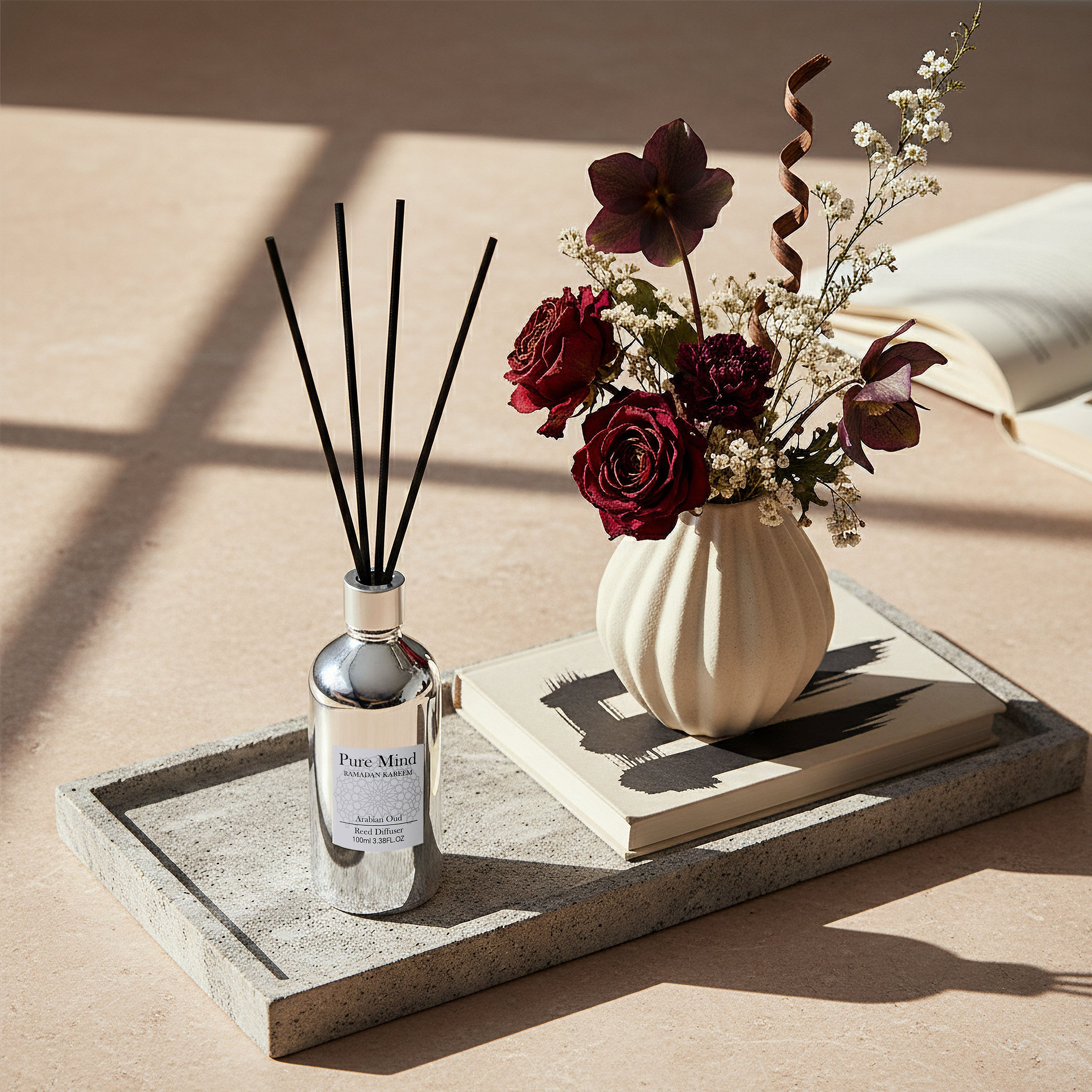 موزّع عطور بالأعواد برائحة العود العربي من رمال - 100 مل-hbxbedroom-homefragrance-diffusers-image-3