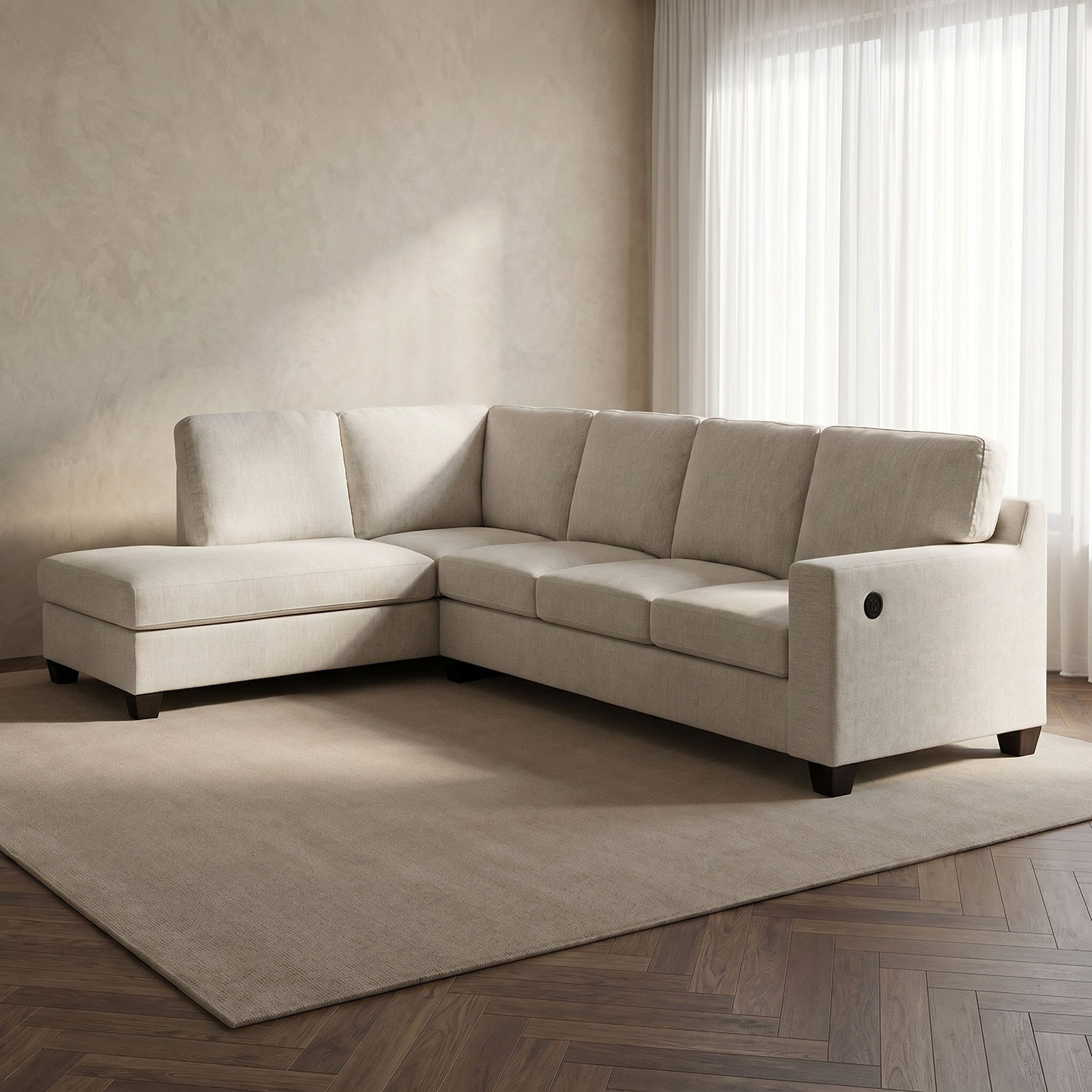 Simpson Nxt 4-Seater Left Corner Fabric Sofa with USB Port-hbxlivingroom-sofasandarmchairs-cornersofas-image-1