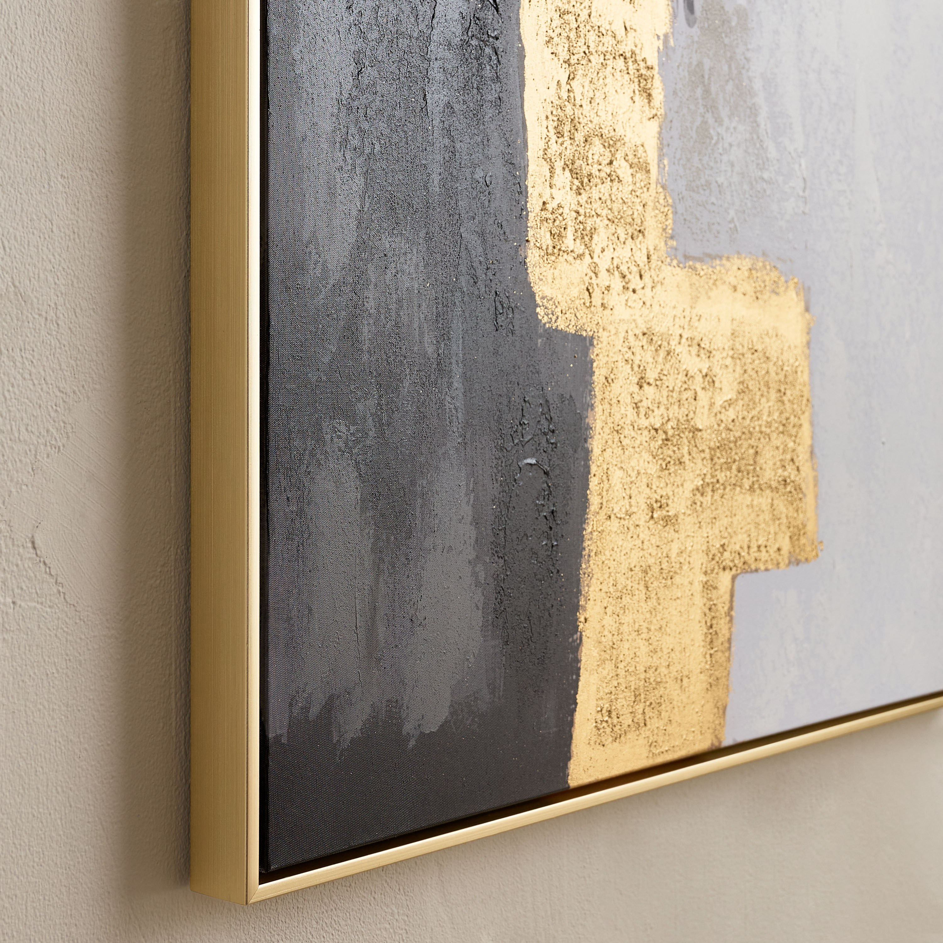 Vivid Solid Wood Stretcher Framed 80% Hand Painted Lime Abstract Canvas Art - 80x120 cm-hbxdiningroom-walldecor-framedpictures-image-3