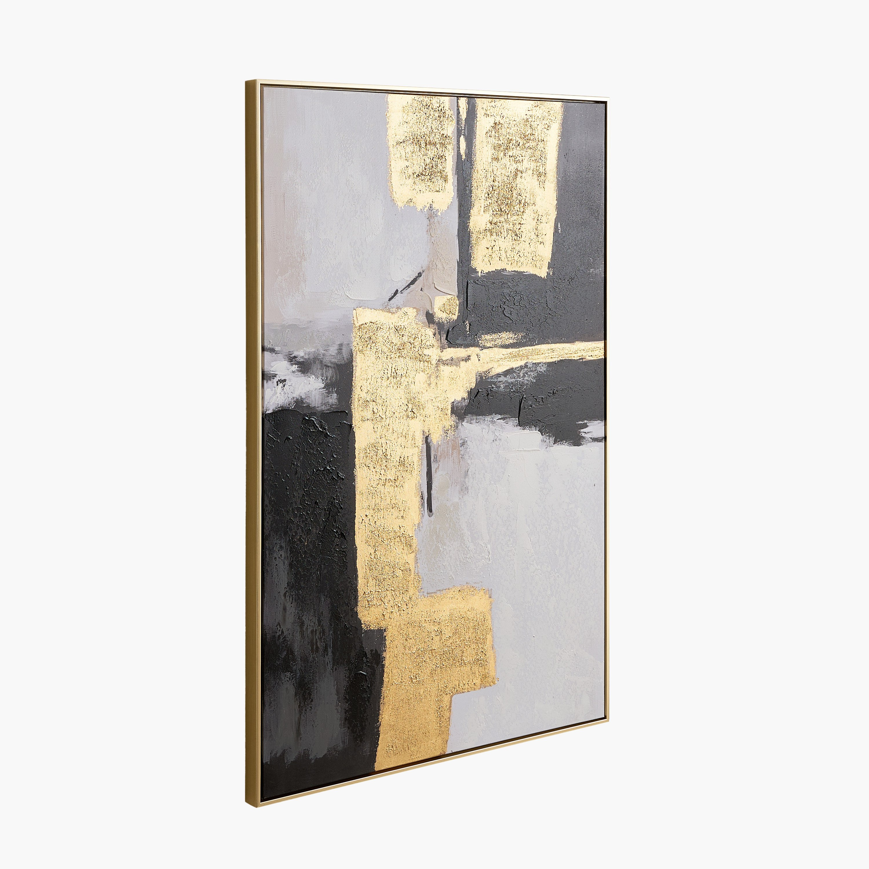Vivid Solid Wood Stretcher Framed 80% Hand Painted Lime Abstract Canvas Art - 80x120 cm-hbxdiningroom-walldecor-framedpictures-image-5