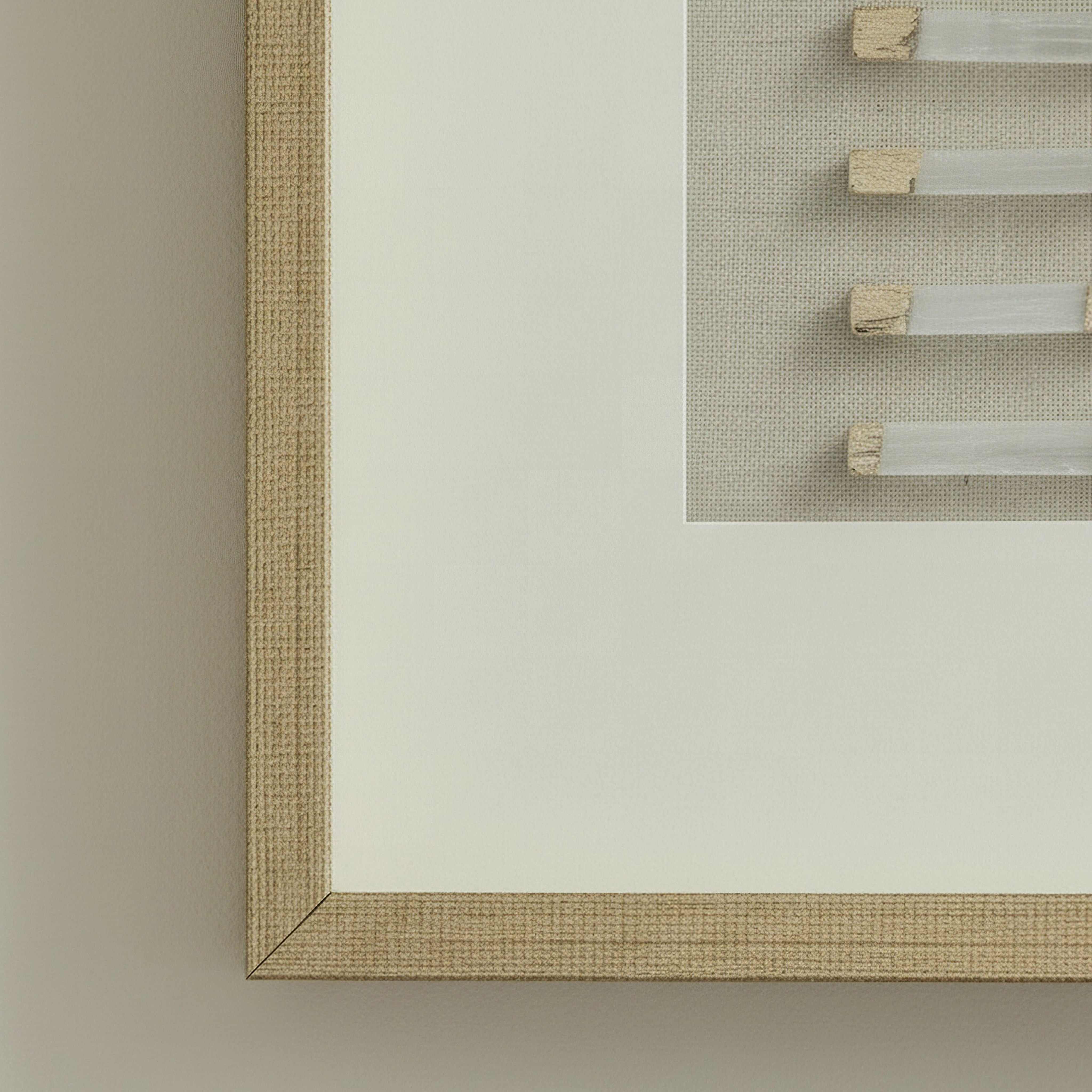 Umber Olivia Luxe Gypsum Shadow Box with Frame - 35x50 cm-hbxdiningroom-walldecor-wallart-image-2