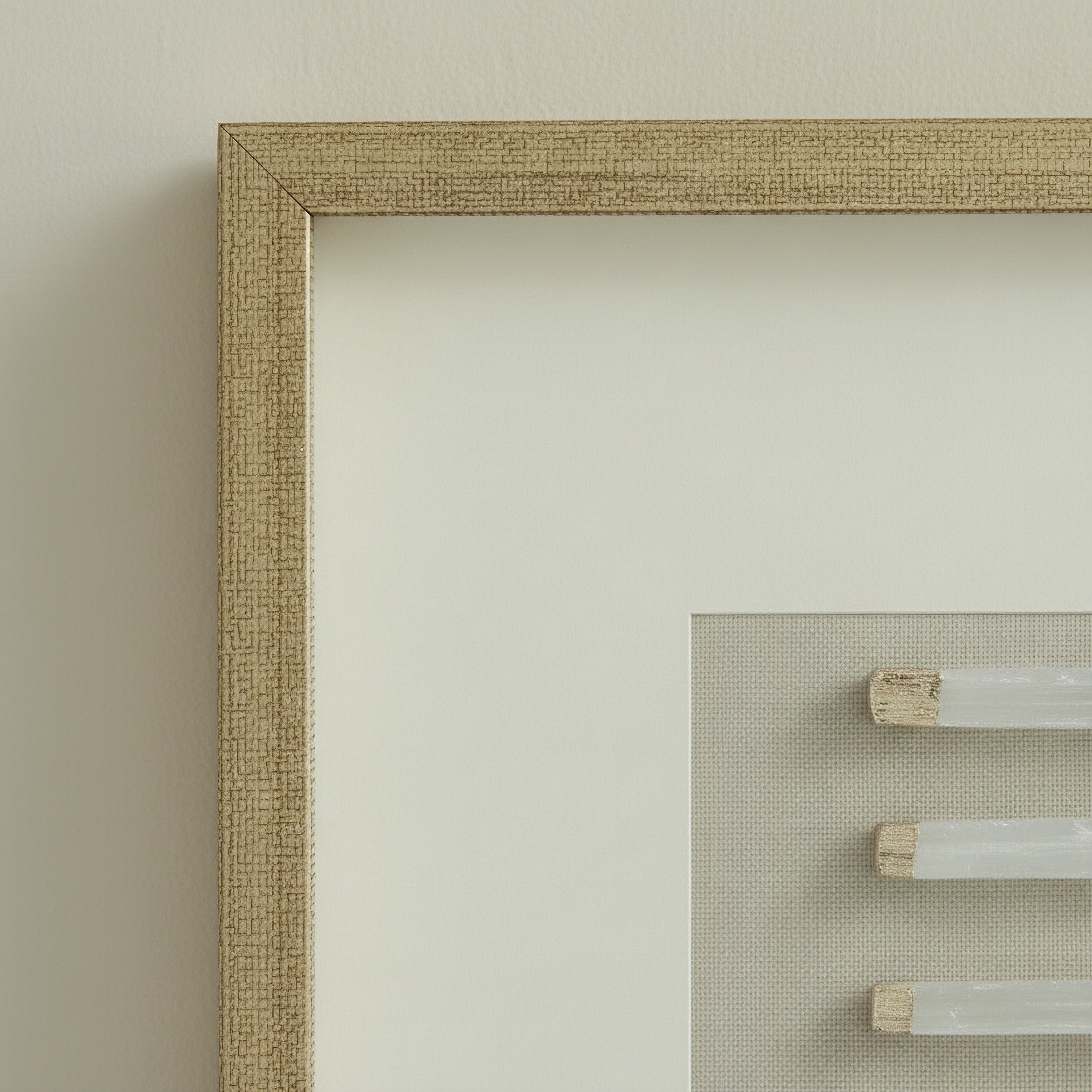 Umber Olivia Luxe Gypsum Shadow Box with Frame - 35x50 cm-hbxdiningroom-walldecor-wallart-image-3