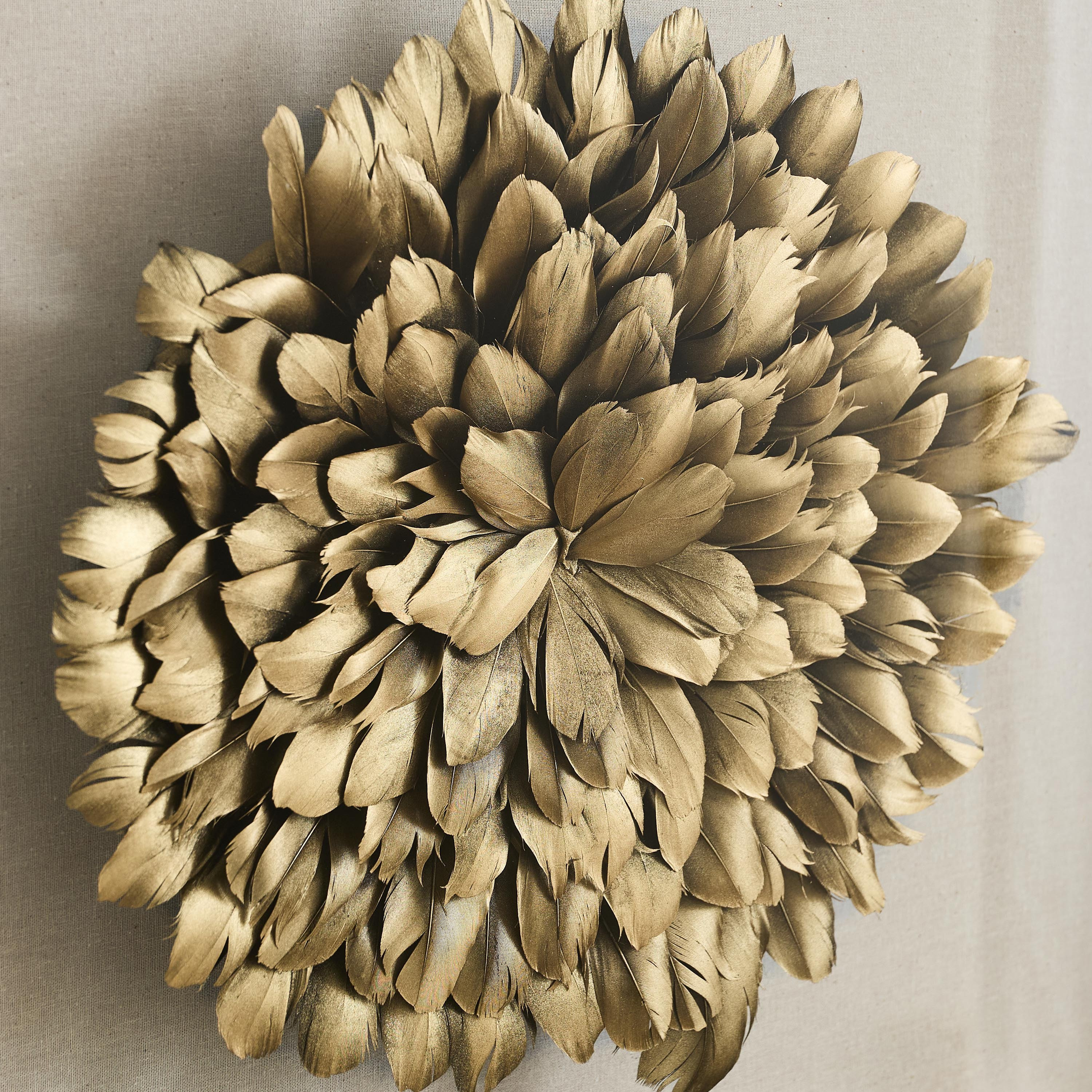 Olivia Luxe Wooden Feather Shadow Box  - 60x60 cm-hbxdiningroom-walldecor-wallart-image-3