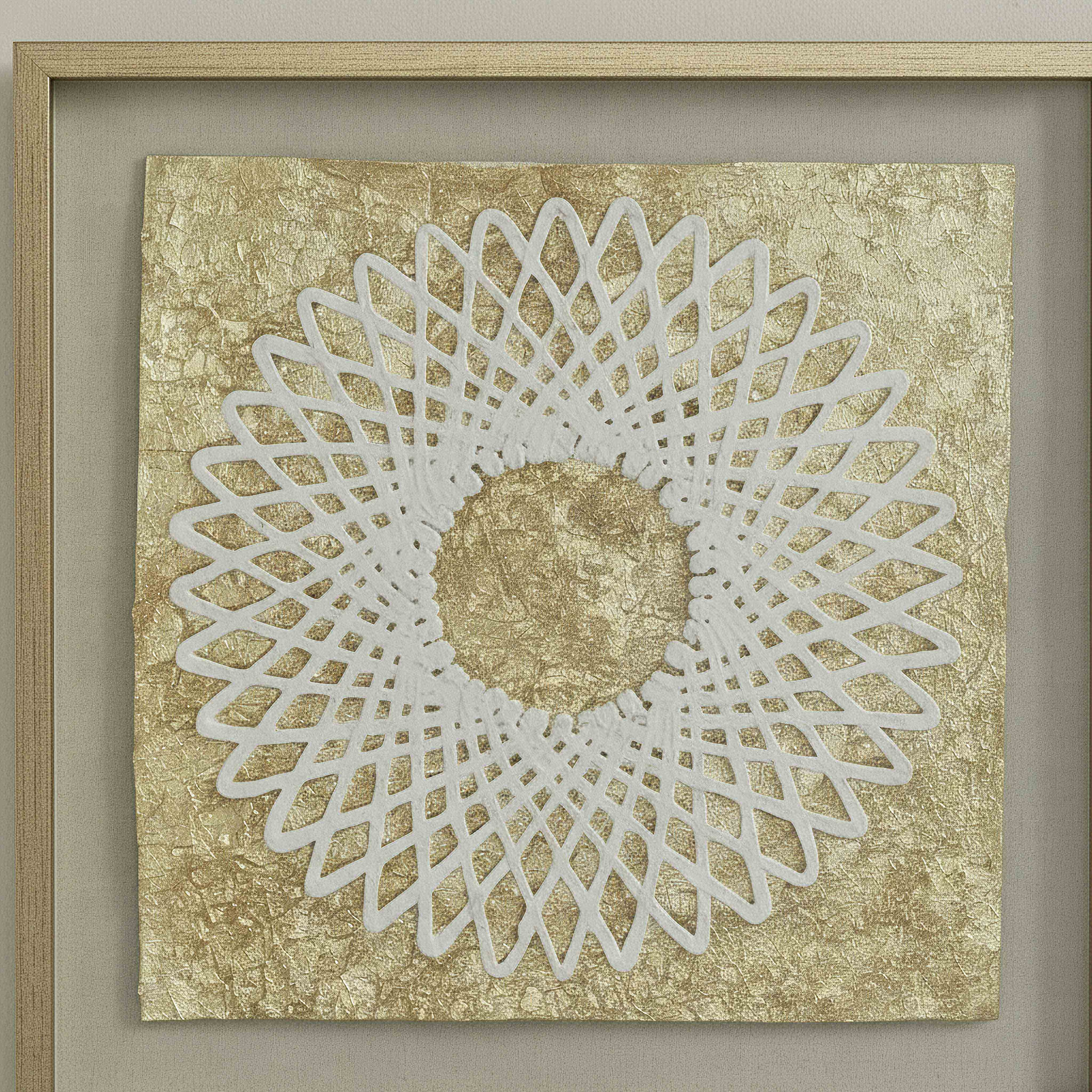 Aurum Olivia Luxe Paper Shadow Box with Frame - 60x60 cm-hbxdiningroom-walldecor-wallart-image-2