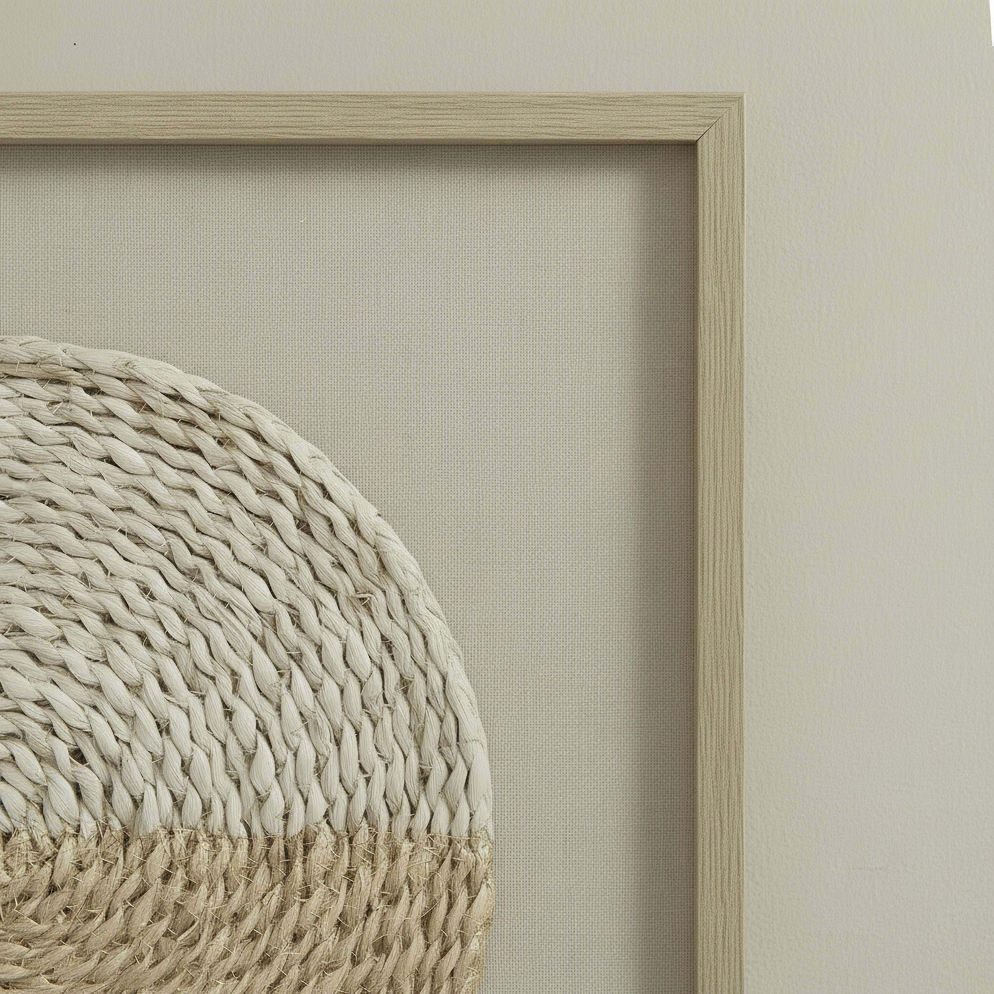 صندوق ظلال بعشب الرافيا الفاخر وإطار أوليفيا من مونوكروم-hbxdiningroom-walldecor-wallart-image-2