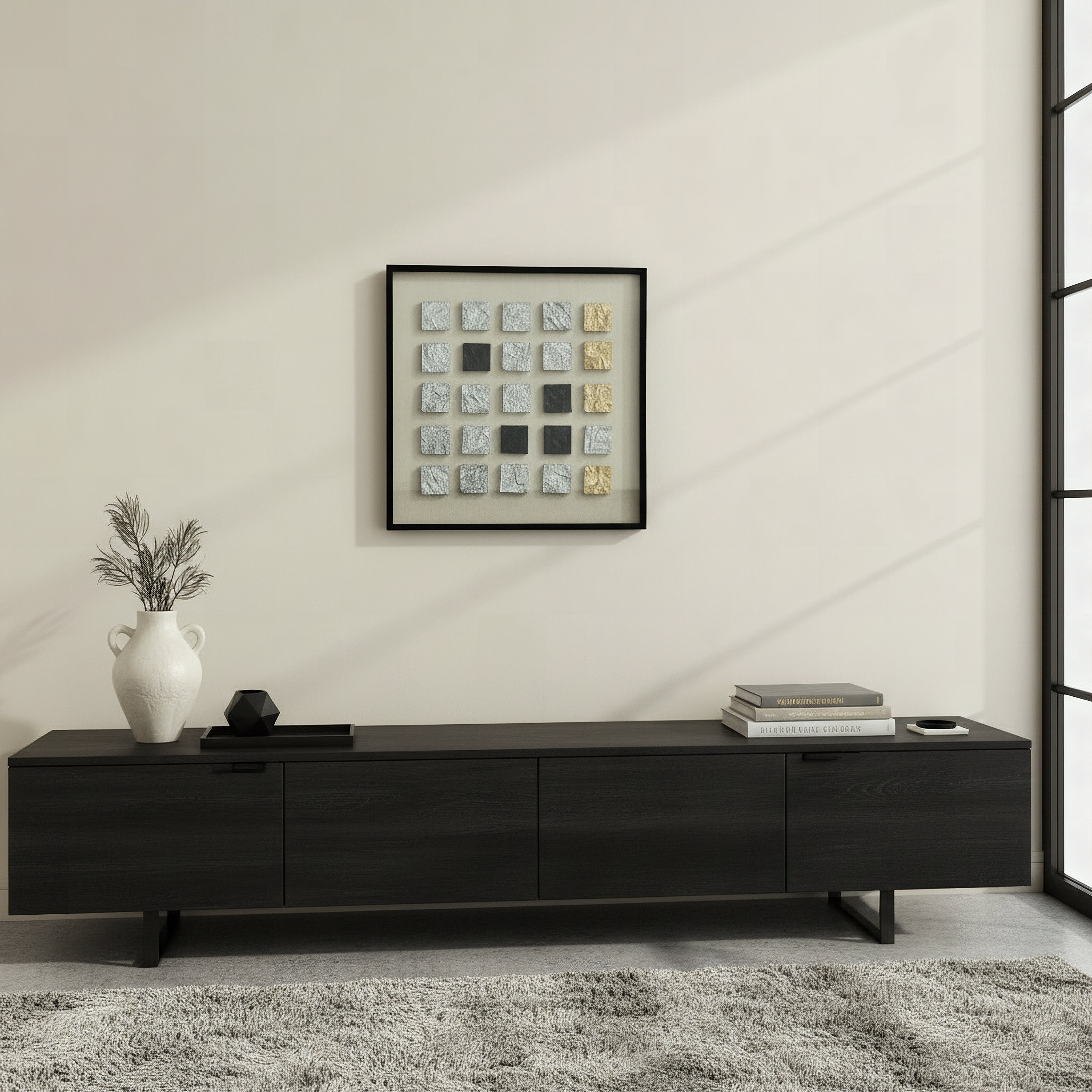 Aurum Olivia Luxe Square Shadow Box with PS Frame - 80x80 cm-hbxdiningroom-walldecor-wallart-image-4