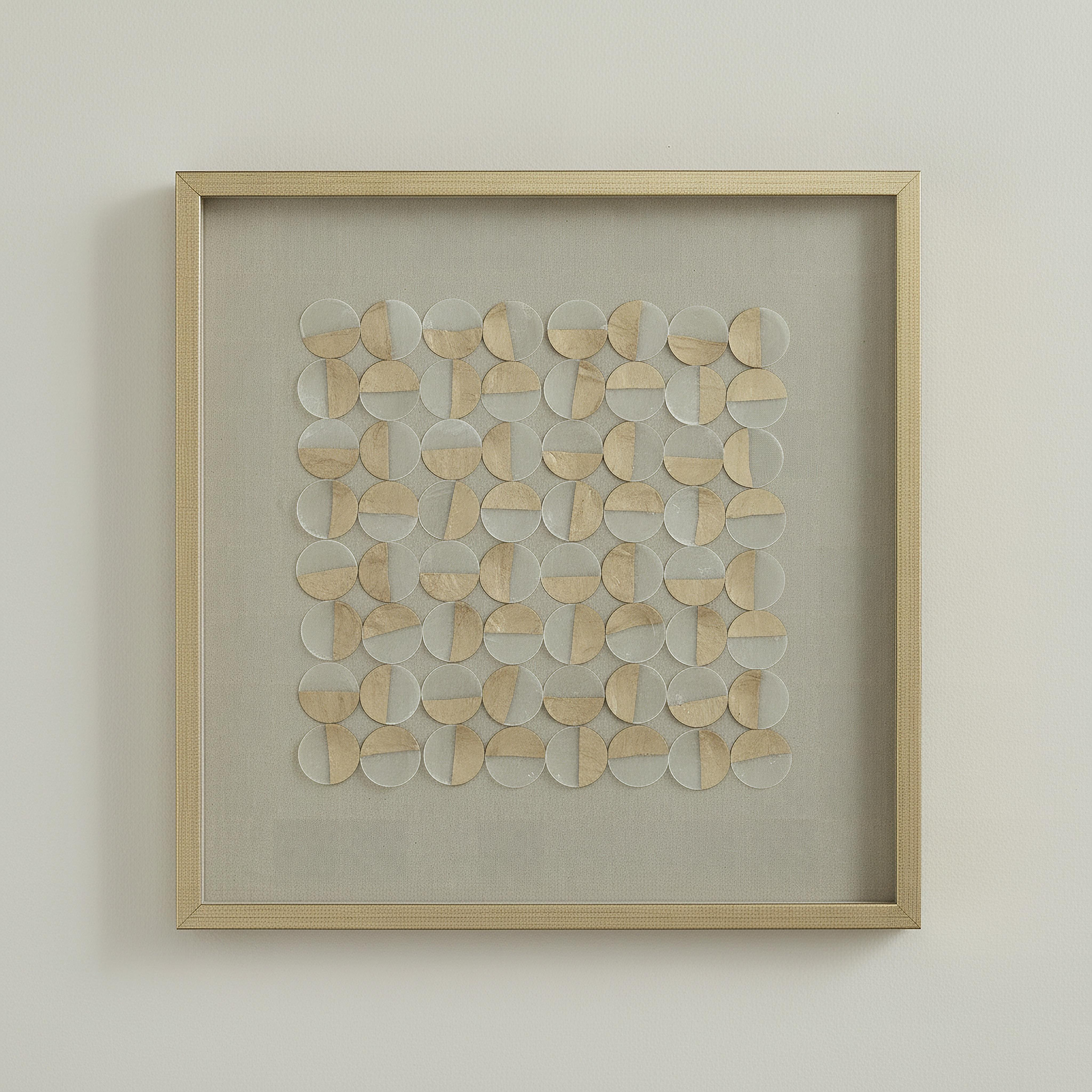 Olivia Luxe Shell Framed Shadow Box - 60x60 cm-hbxdiningroom-walldecor-wallart-image-1