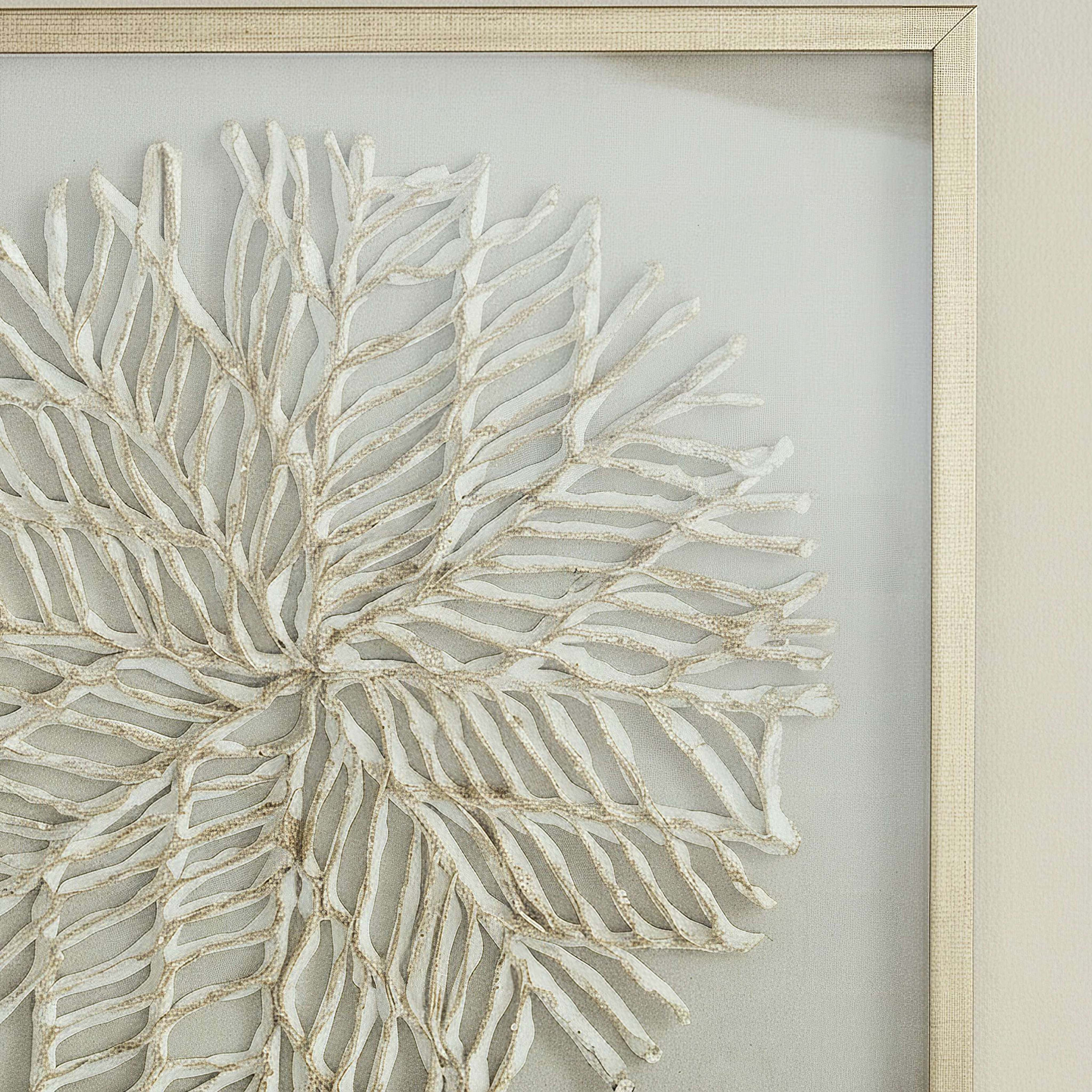 Umber Olivia Luxe Paper Shadow Box with Frame - 60x60 cm-hbxdiningroom-walldecor-wallart-image-2