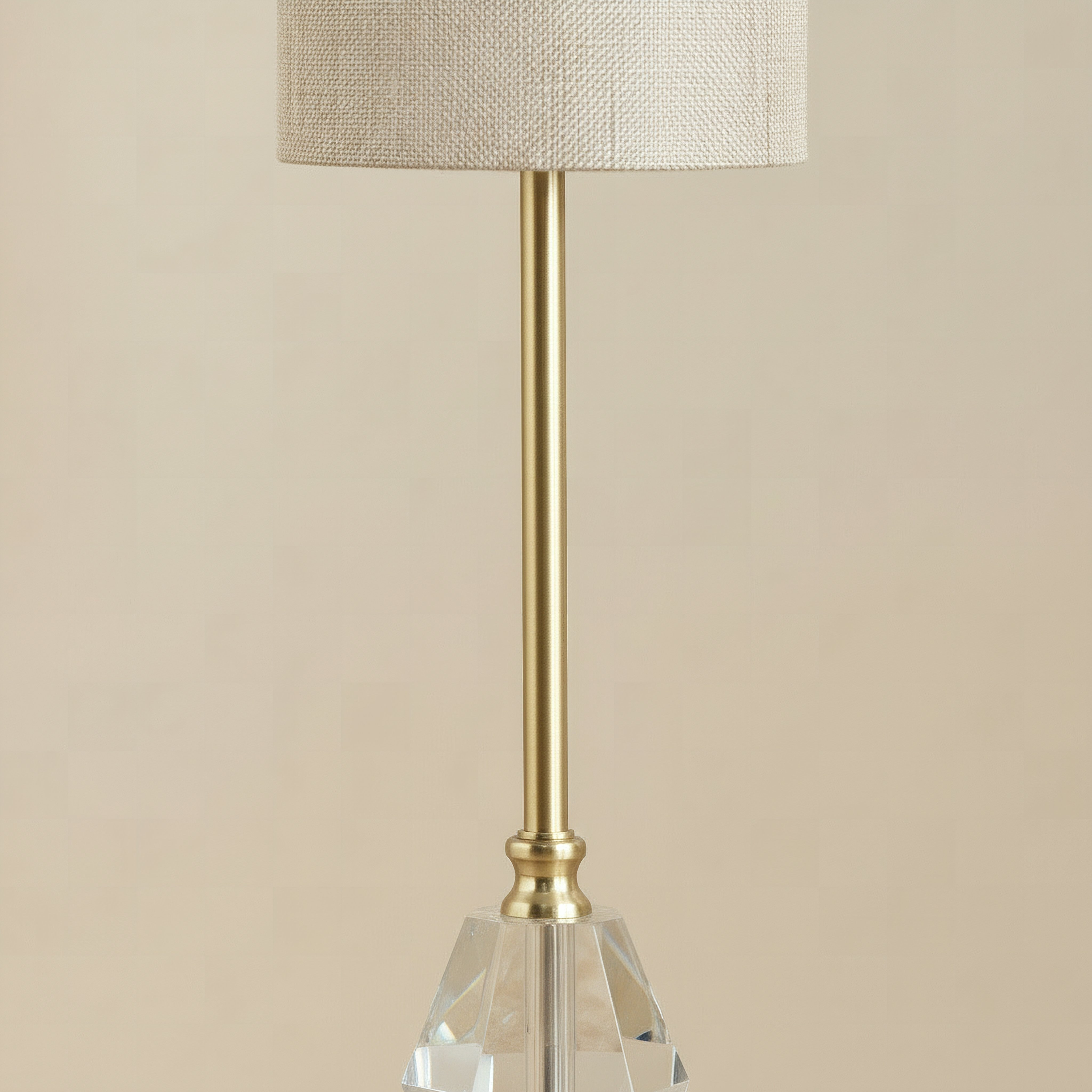 Pearson Metal and Crystal Table Lamp with Linen Shade - 12.7x43.1 cm-hbxbedroom-lighting-tablelamps-image-4