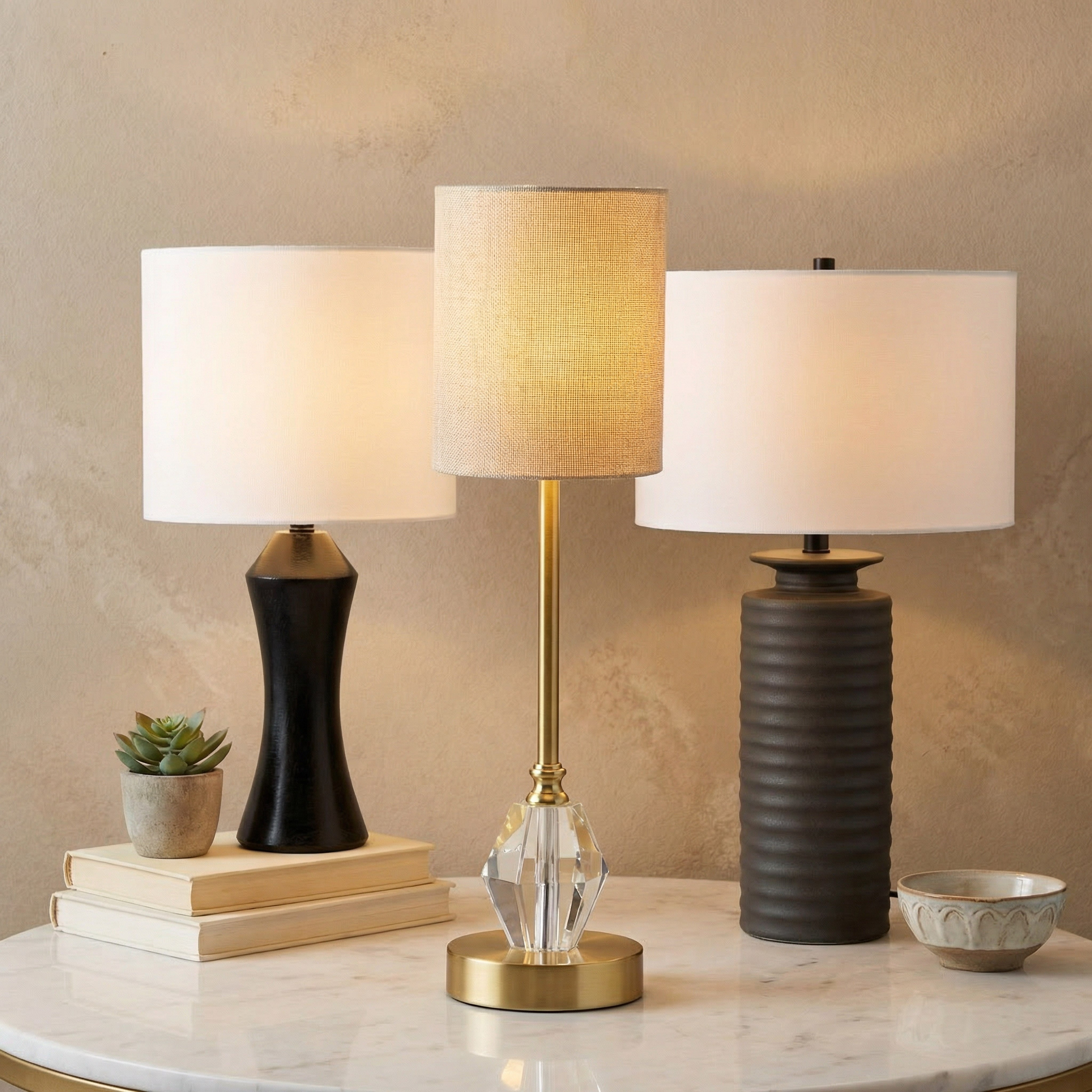 Pearson Ceramic Table Lamp with Linen Shade - 38x66.5 cm-hbxbedroom-lighting-tablelamps-image-6