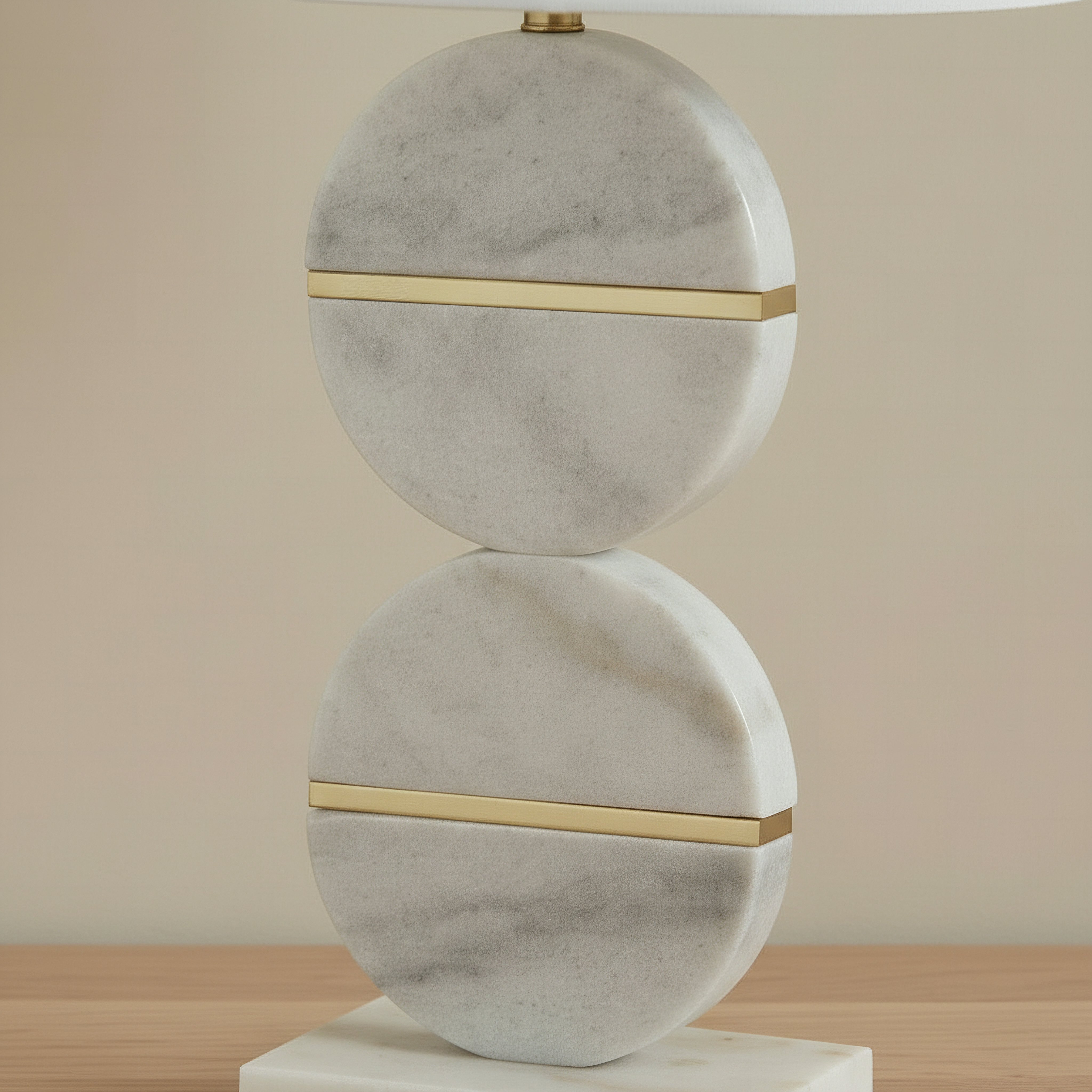 Pearson Marble Table Lamp with Metal Accent and Linen Shade - 43x68.5 cm-hbxbedroom-lighting-tablelamps-image-4