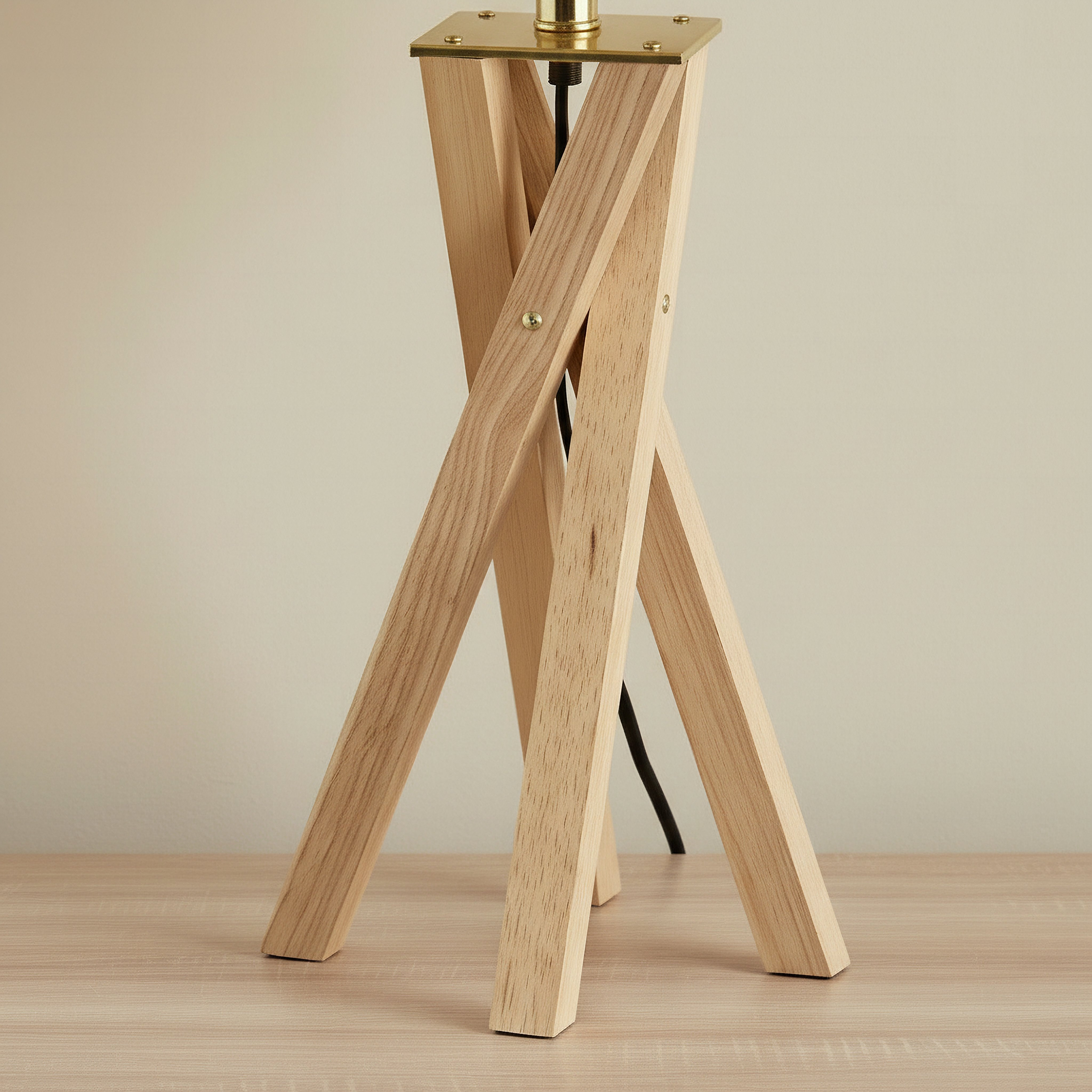 Pearson Solid Wood Tripod Lamp with Linen Shade - 30x68.5 cm-hbxbedroom-lighting-tablelamps-image-4